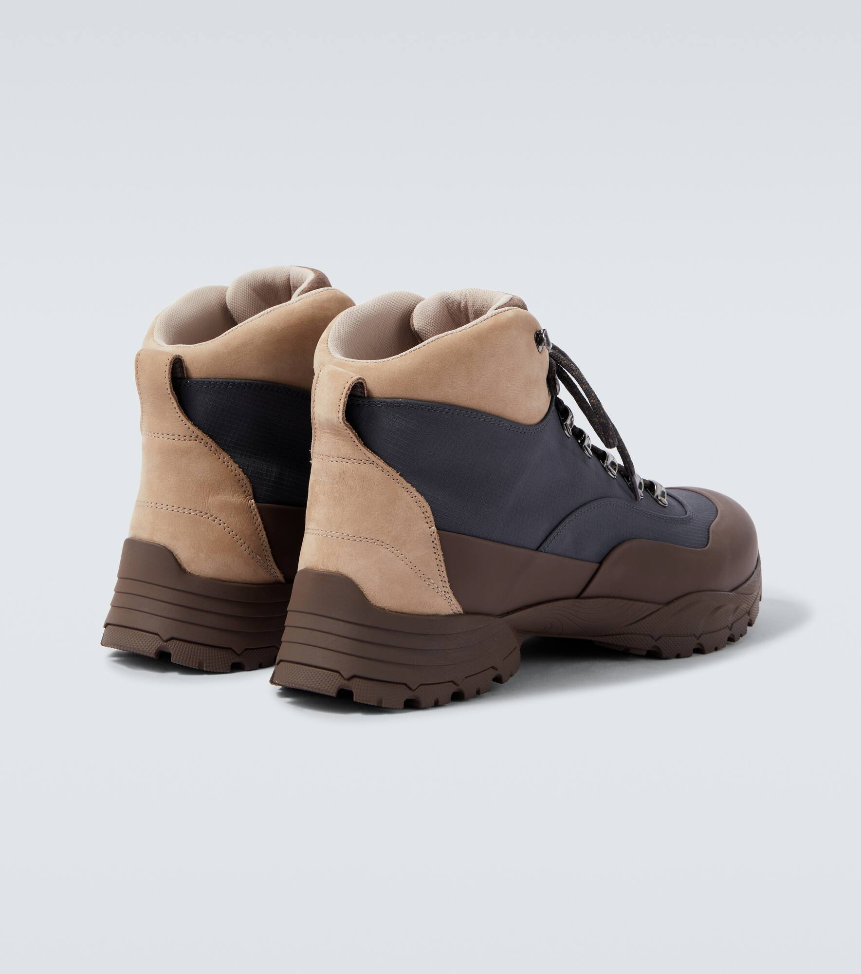 Leather-trimmed ankle boots - 6
