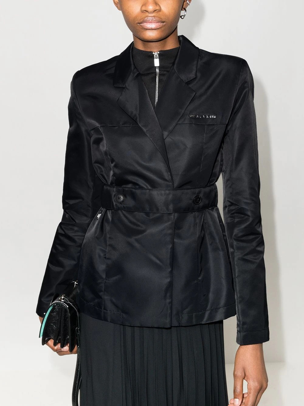 belted technical fabric jacket - 2