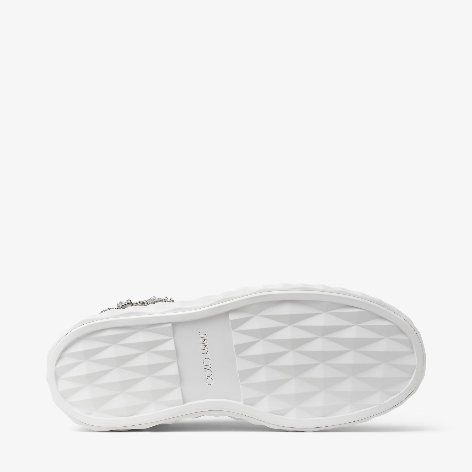 Diamond Maxi/f Ii
White and Silver Nappa Leather Trainers with Crystals - 6