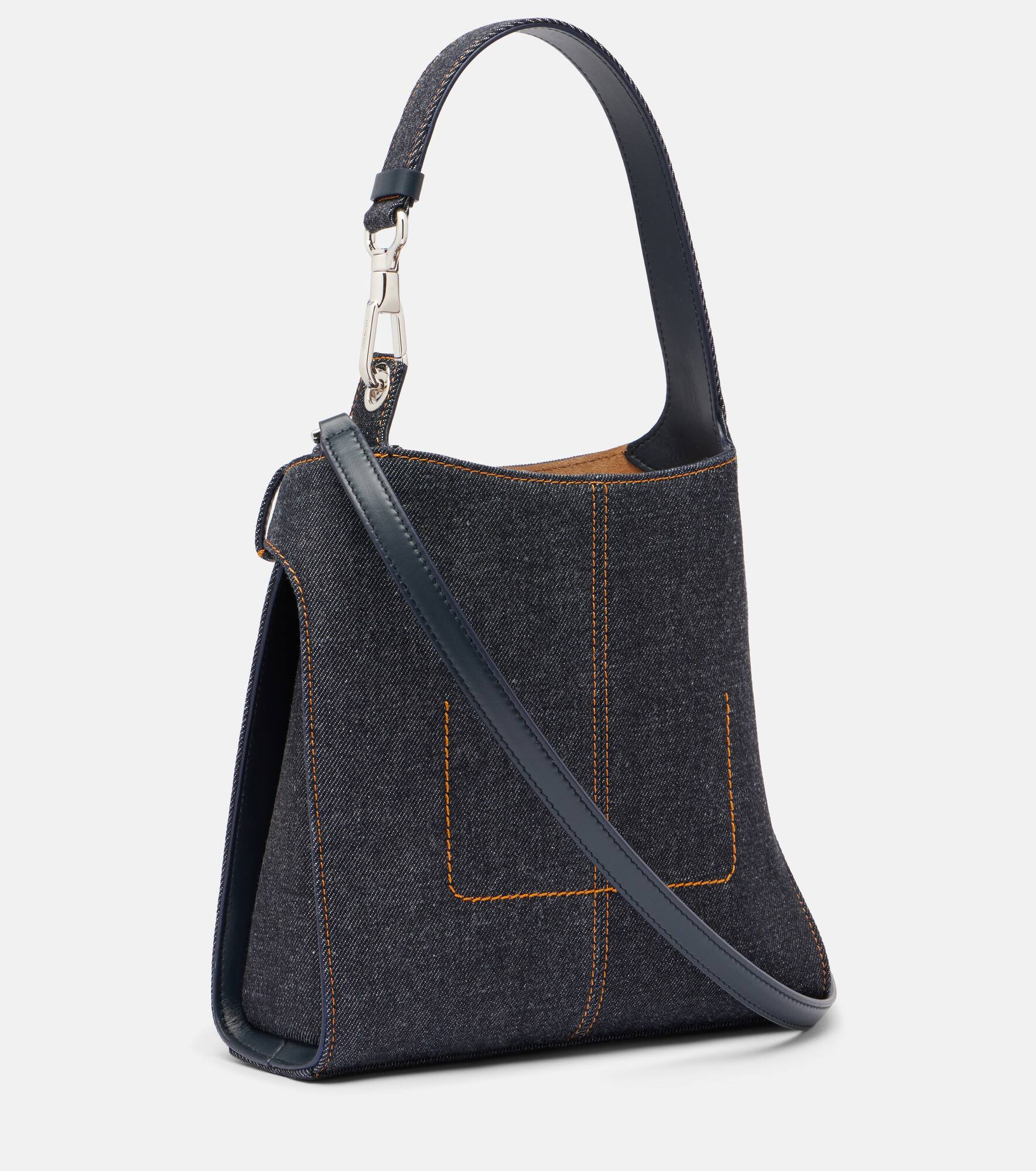 Belted Mini denim hobo bag - 4
