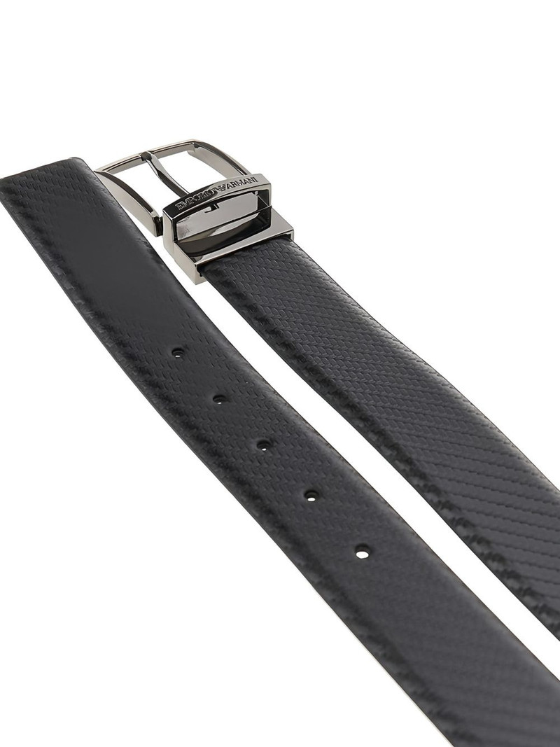 EMPORIO ARMANI reversible textured belt outlook