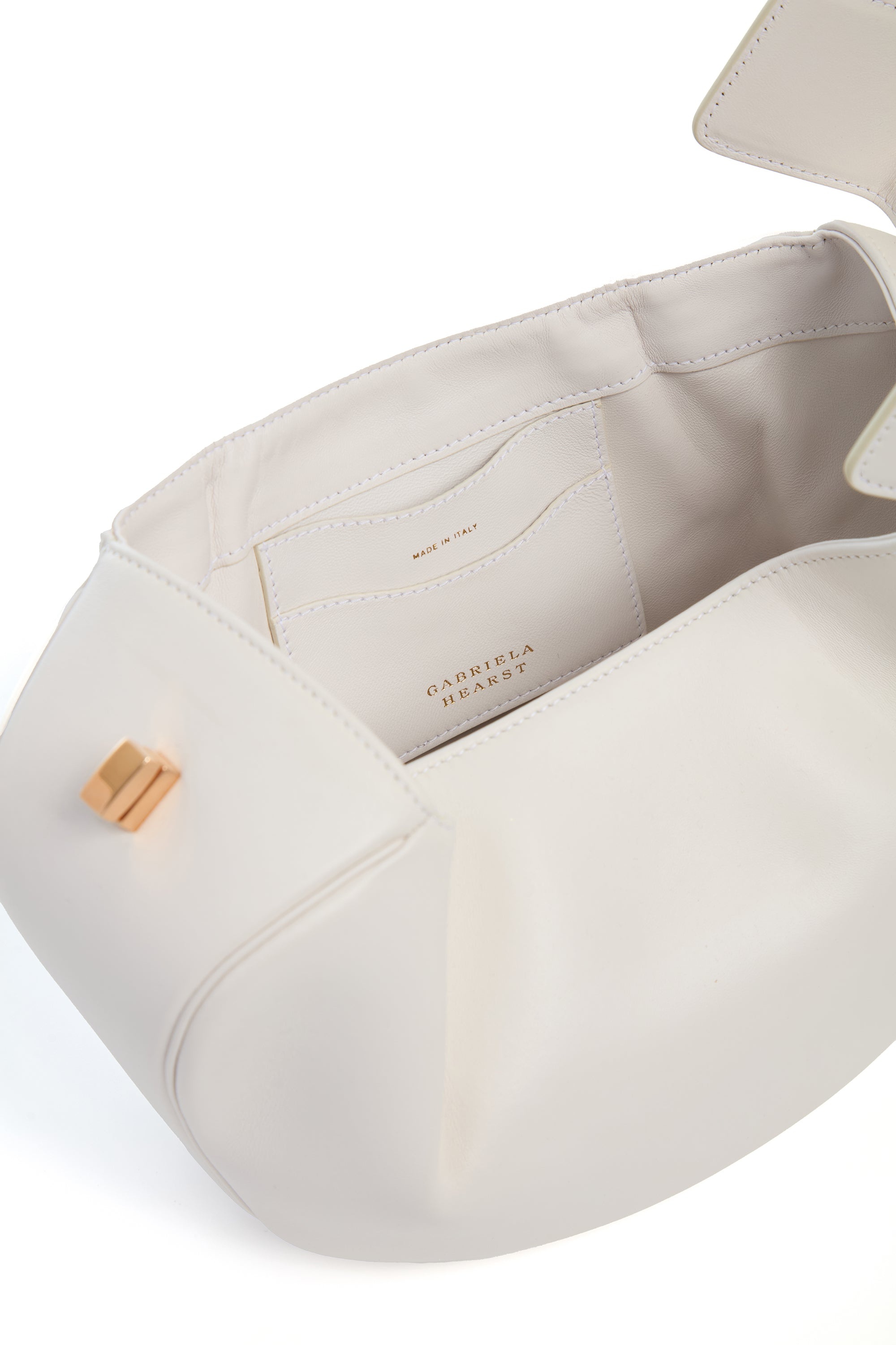 Nina Bag in Ivory Nappa Leather - 4