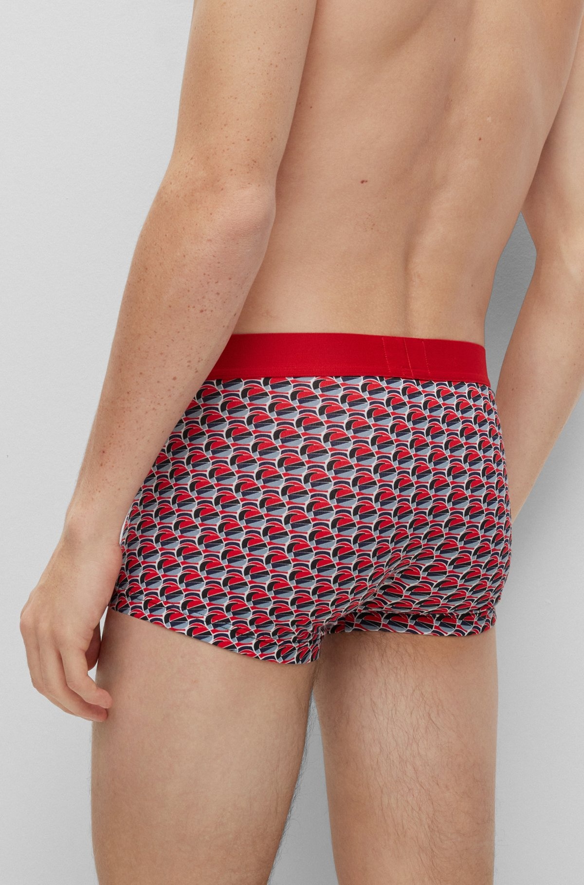 TWO-PACK OF STRETCH-COTTON TRUNKS WITH LOGO WAISTBANDS - 5