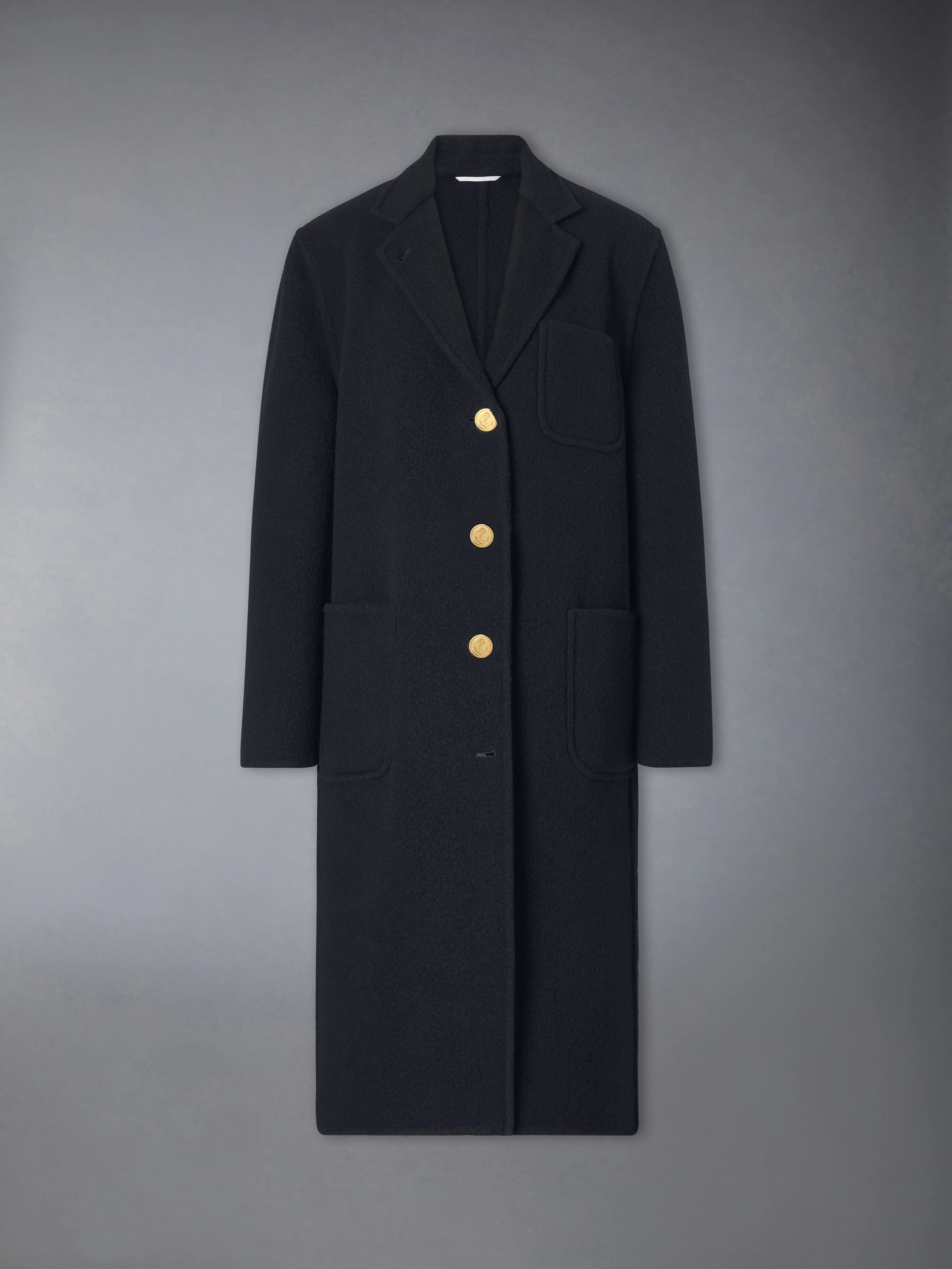 WOOL UNCONSTRUCTED BELL SLEEVE OVERCOAT - 1