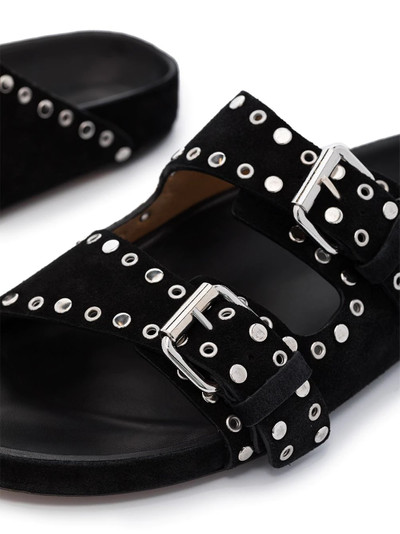 Isabel Marant Lennyo stud-embellished suede sandals outlook