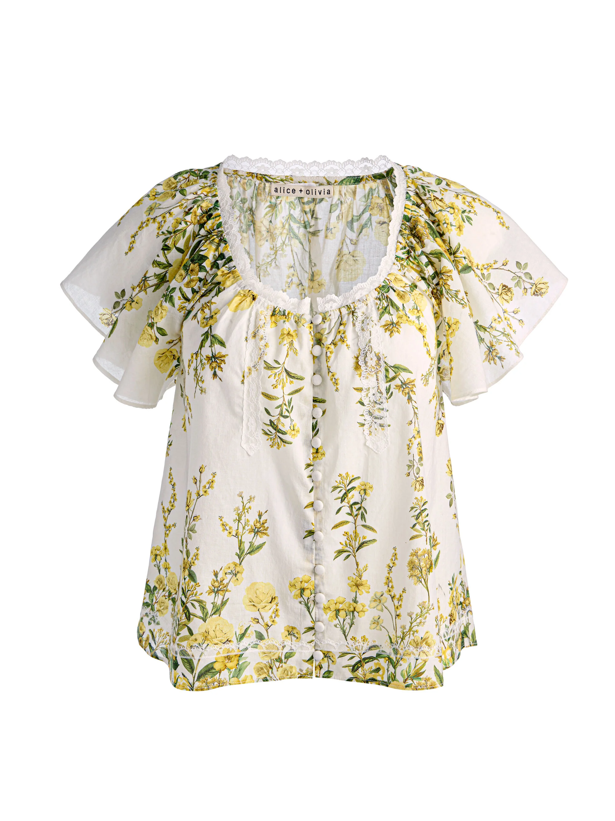 ODETTE FLUTTER SLEEVE TOP - 1