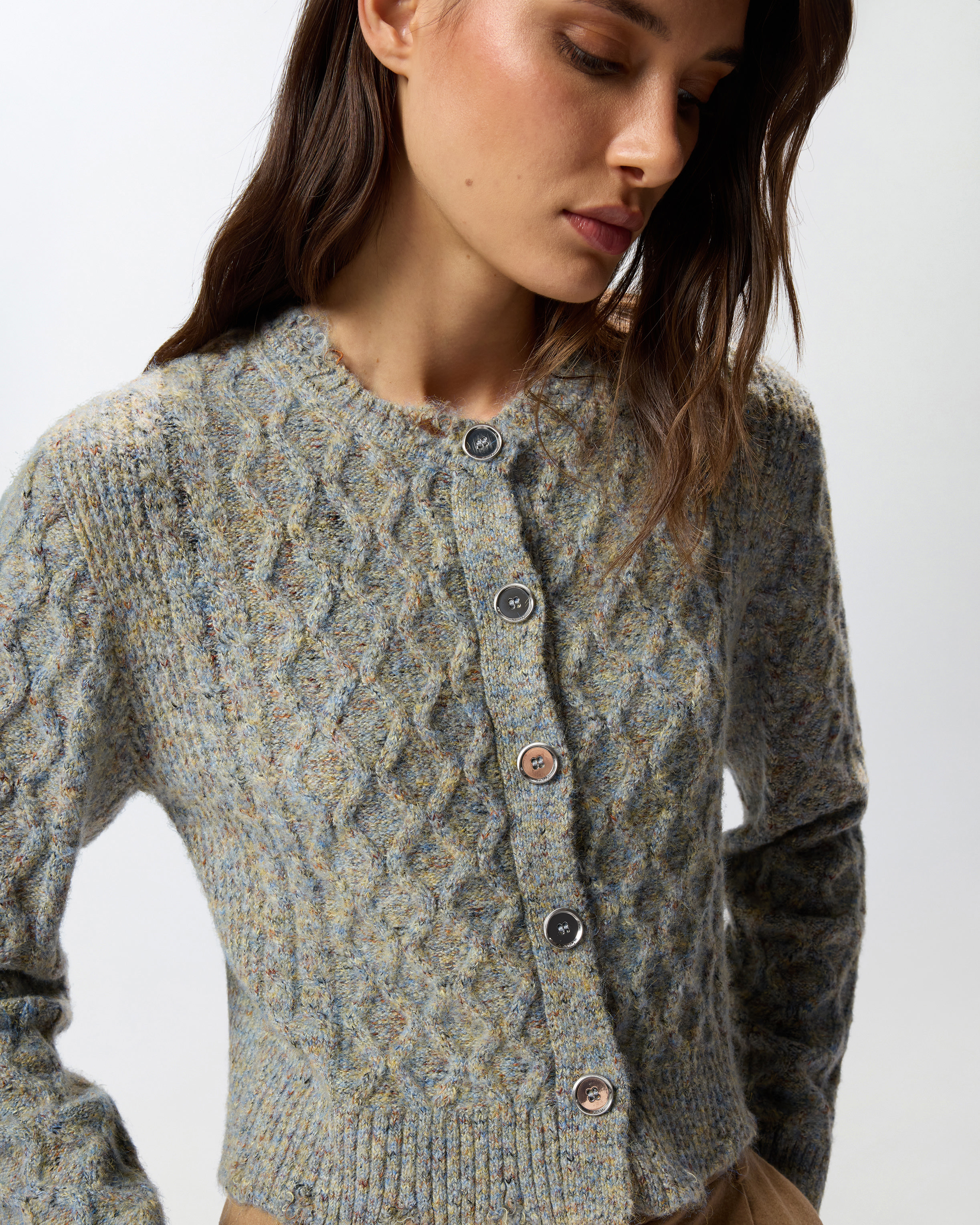 MULTICOLOURED KNIT CARDIGAN - 5