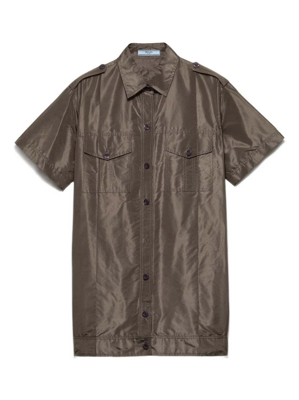 flap-pockets short-sleeve top - 1