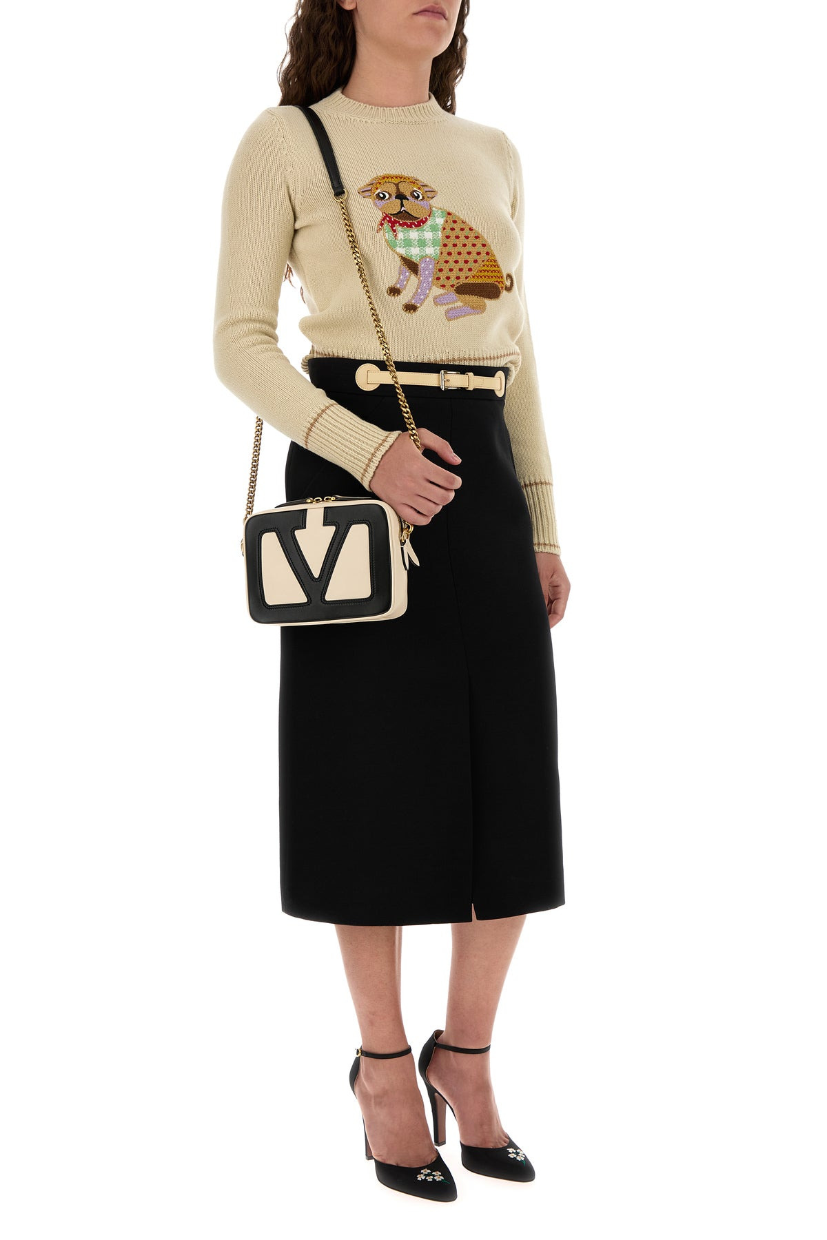 Black wool blend skirt - 6