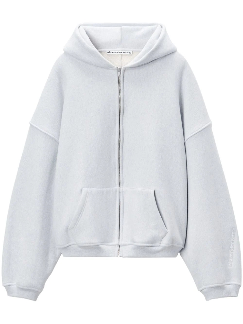 Alexander Wang Oversized Logo Embroidered Hoodie In Cotton