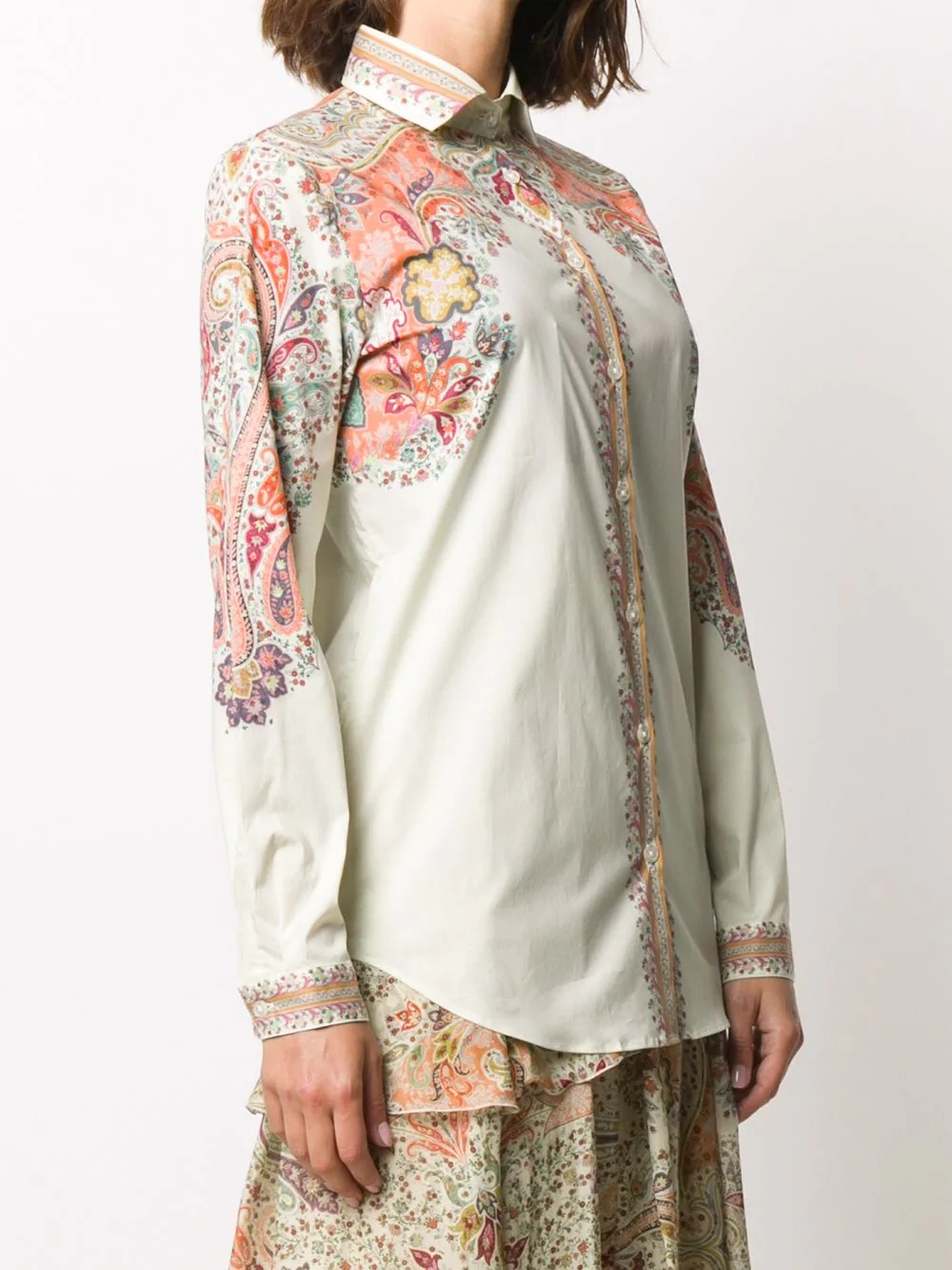 long-sleeved bohemian-print shirt - 3