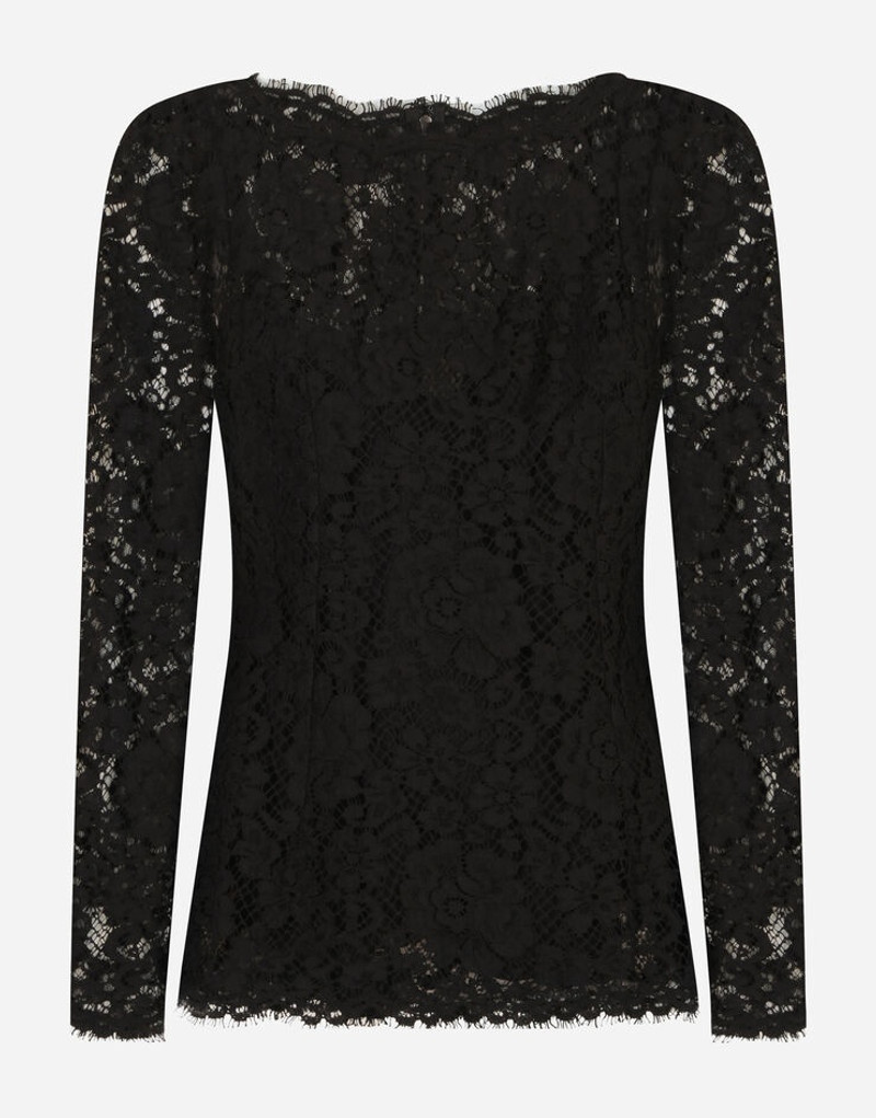 Long-sleeved cordonetto lace top 3