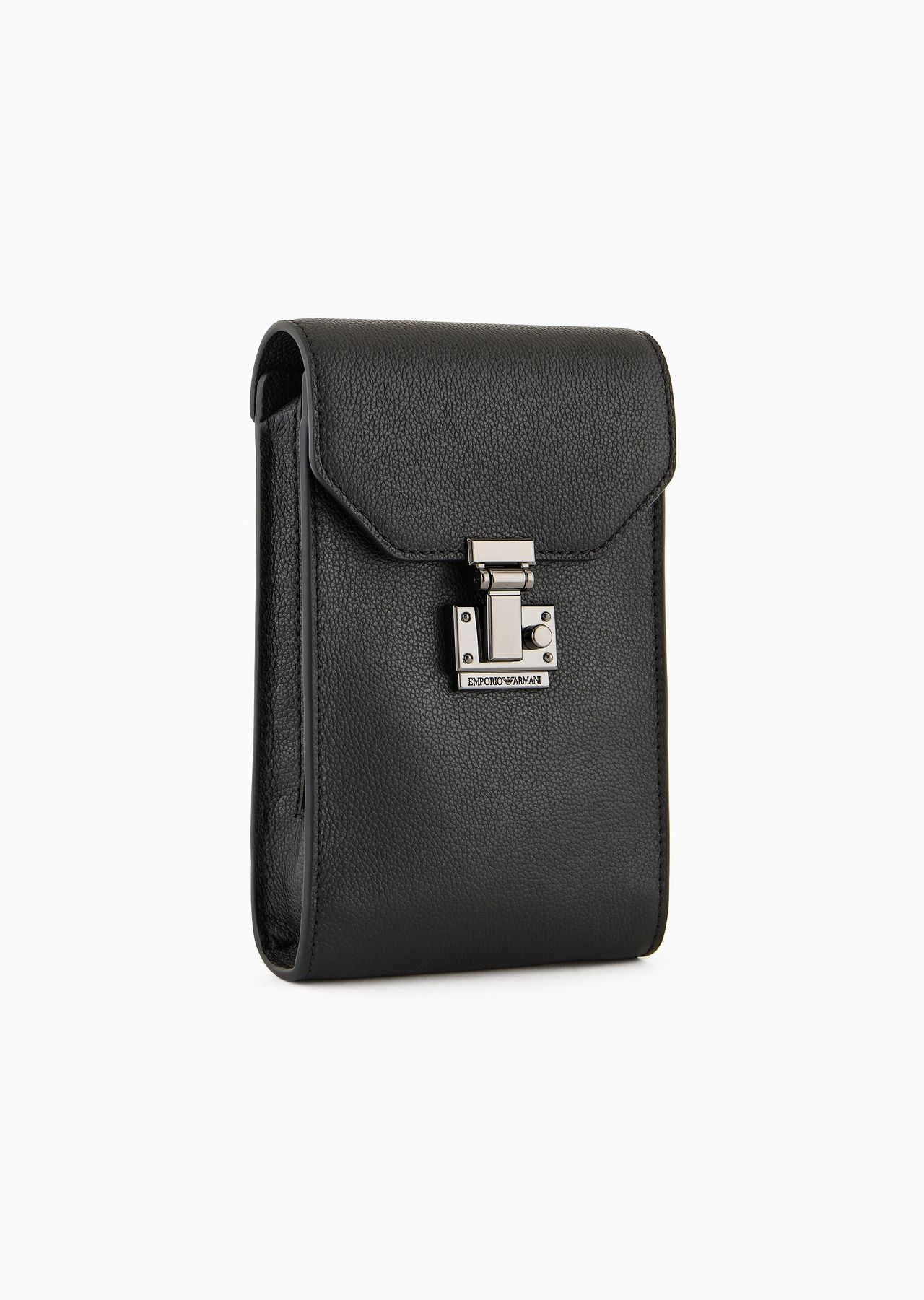 Tumbled-leather tech case with shoulder strap - 2