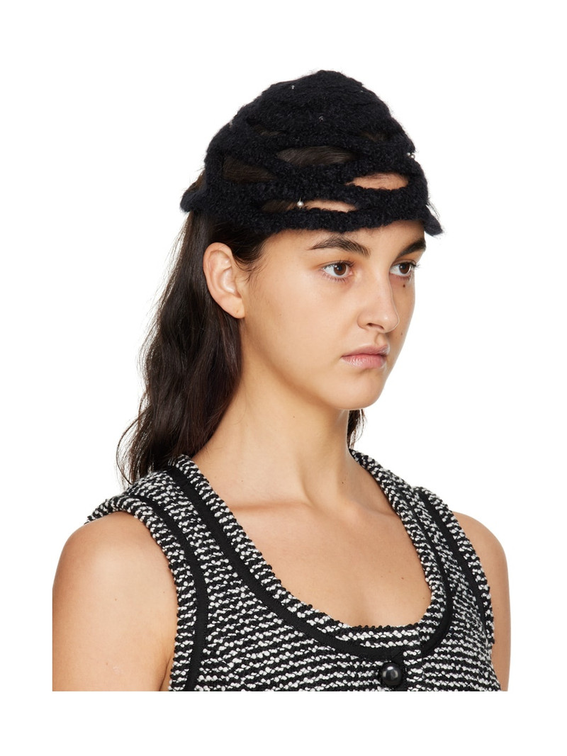 RUI Black Mohair Beanie outlook