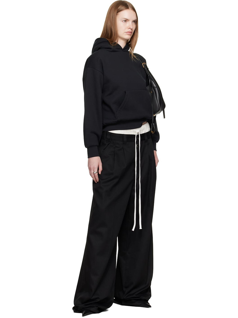 ESSENTIALS Black Classic Fit Hoodie outlook