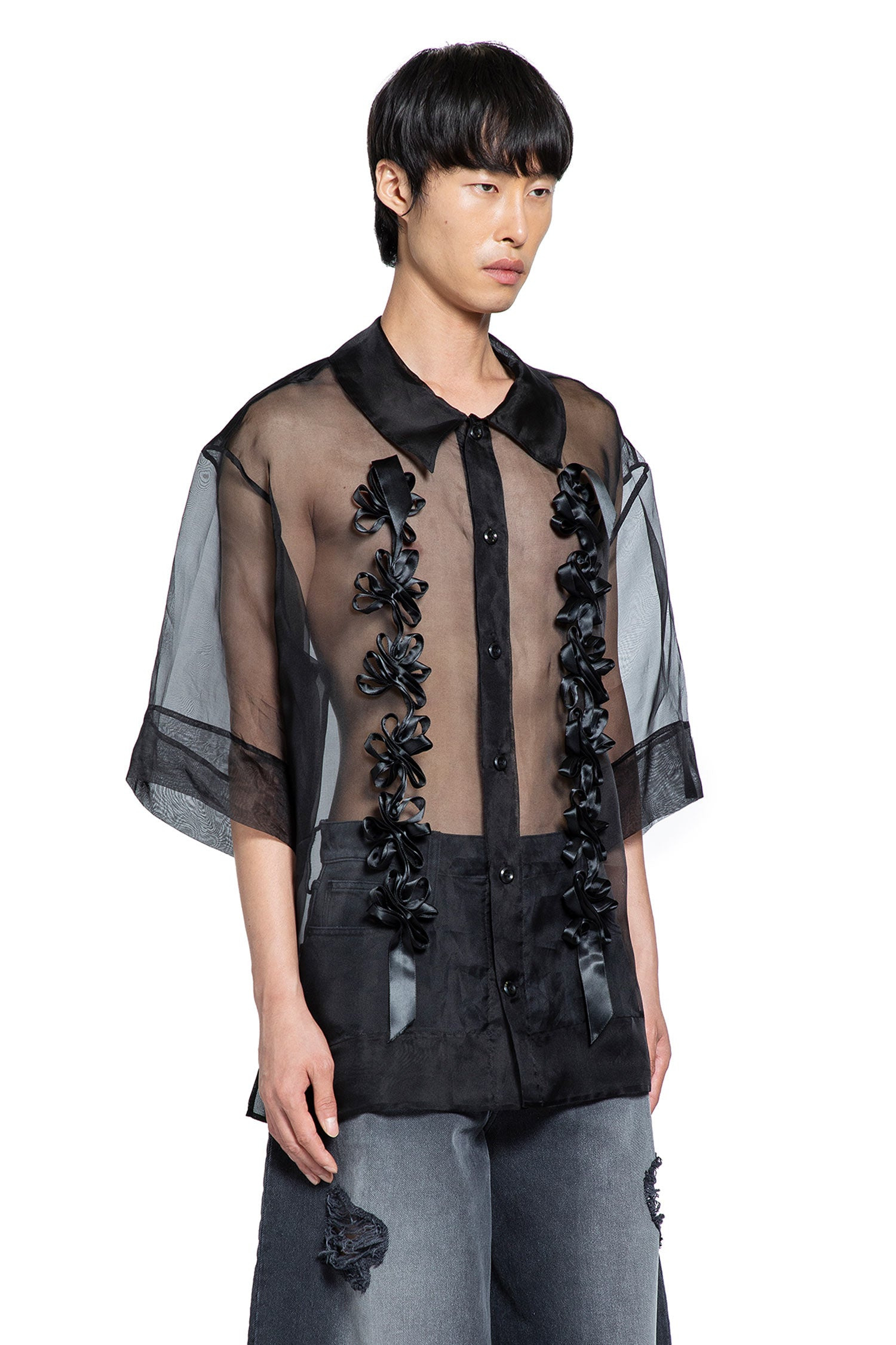 Ribbon Daisy Chain Boxy Shirt - 2