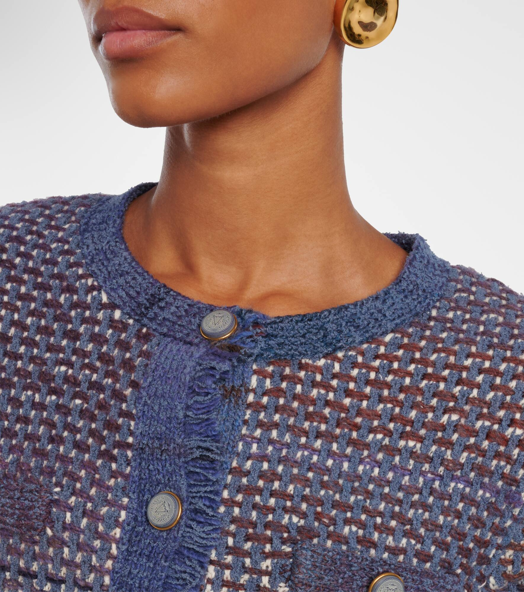 Fringed cotton-blend cardigan - 4
