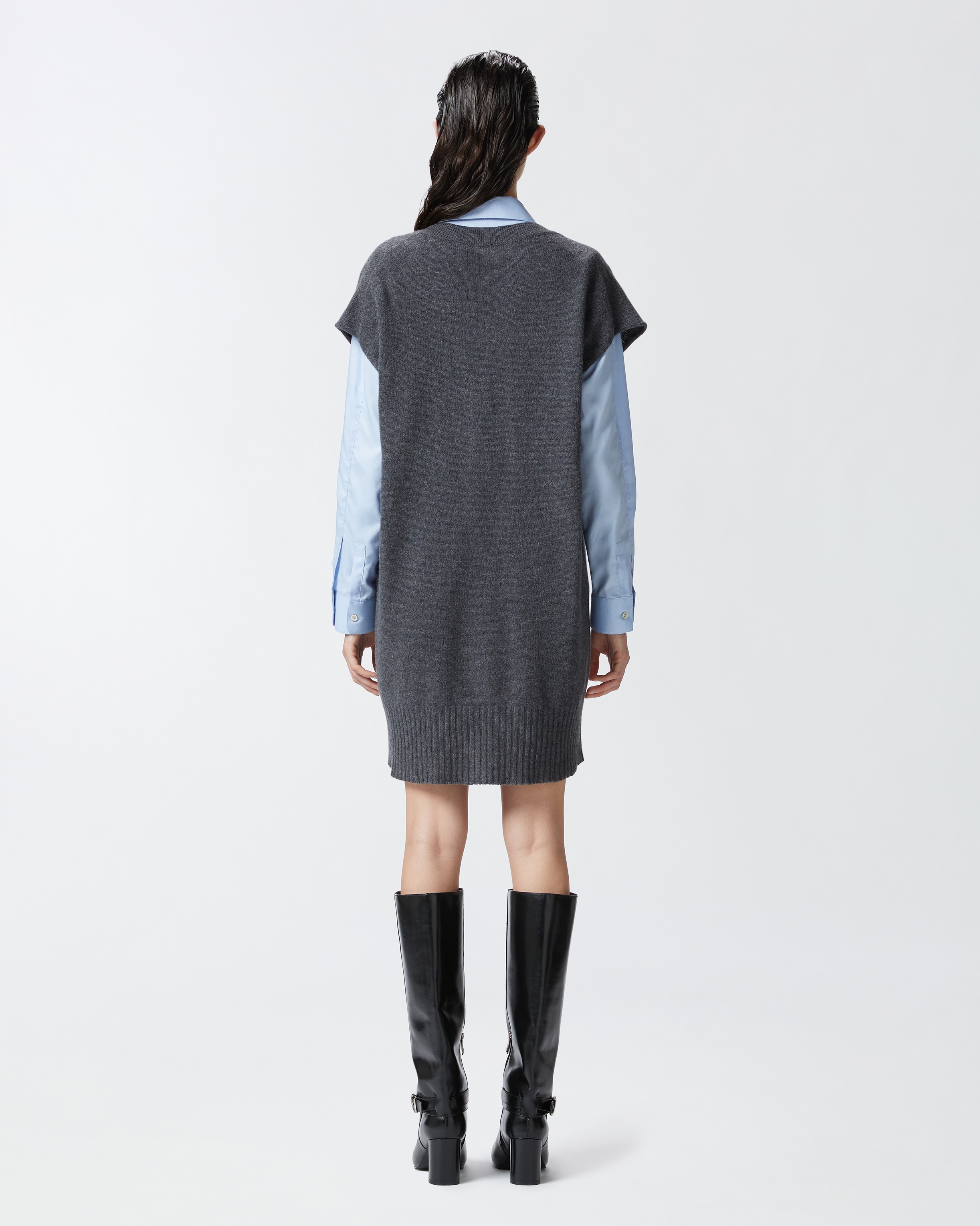 CASHMERE-BLEND KNIT WAISTCOAT - 4