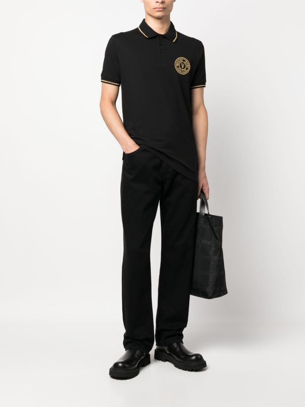 logo-embroidered cotton polo shirt - 2