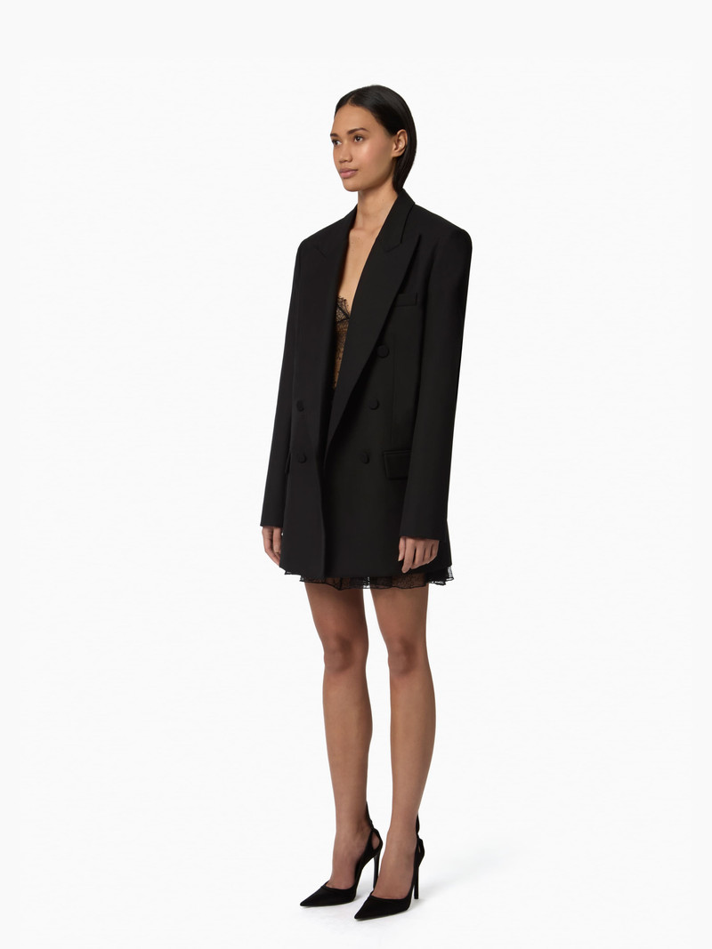 NINA RICCI Black Oversized Tailored Blazer outlook