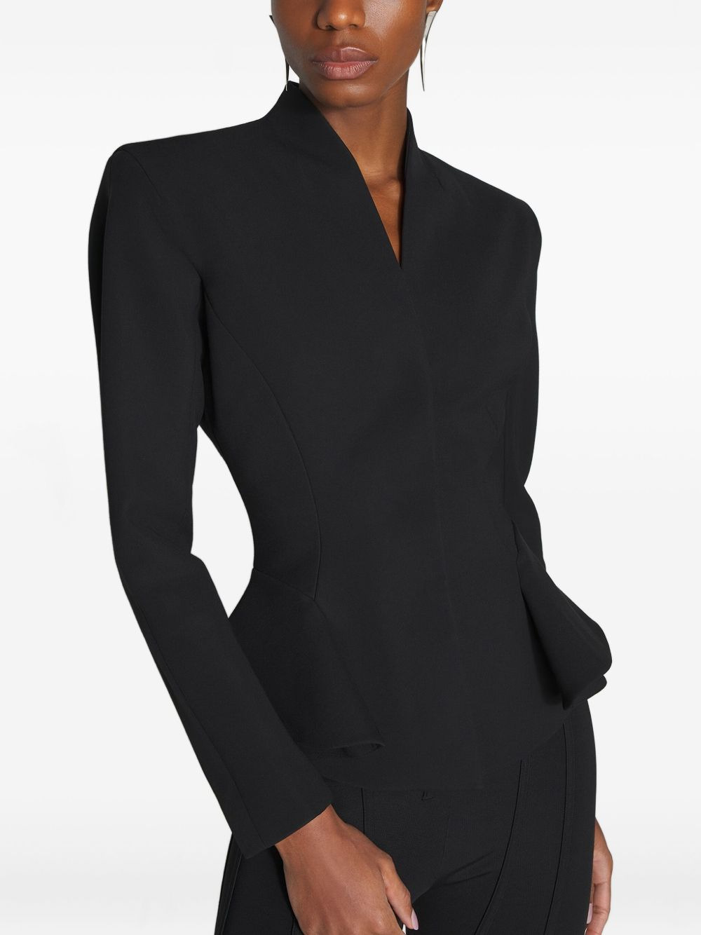 peplum-waist fitted jacket - 5