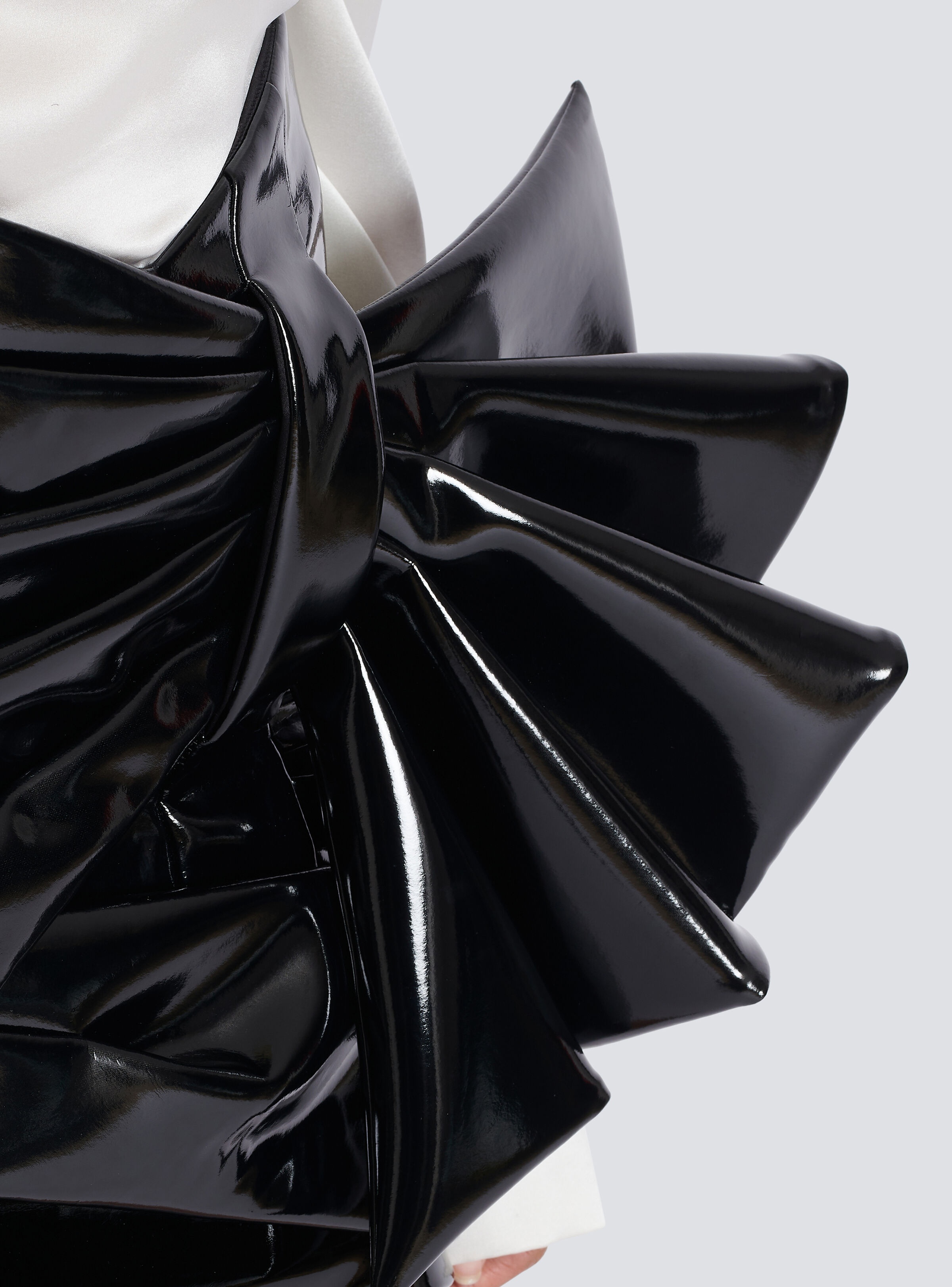 Short draped vinyl skirt - 7