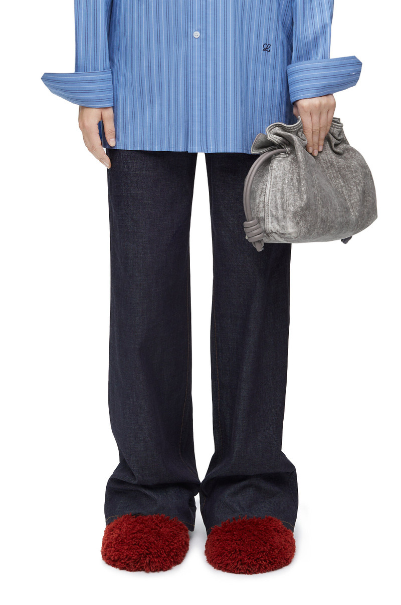 Loewe Flamenco clutch in denim outlook