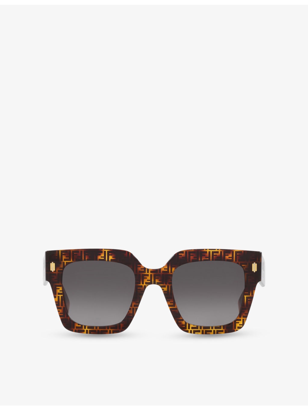 FE40101I Fendi Roma Square-Frame Tortoiseshell Acetate Sunglasses - 1