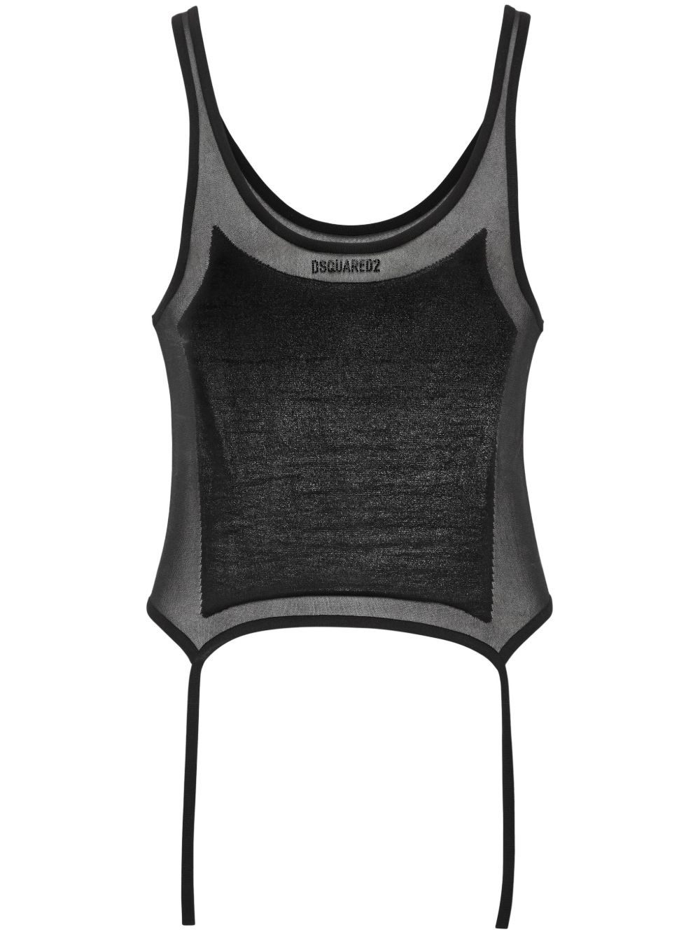 semi-sheer tank top - 1