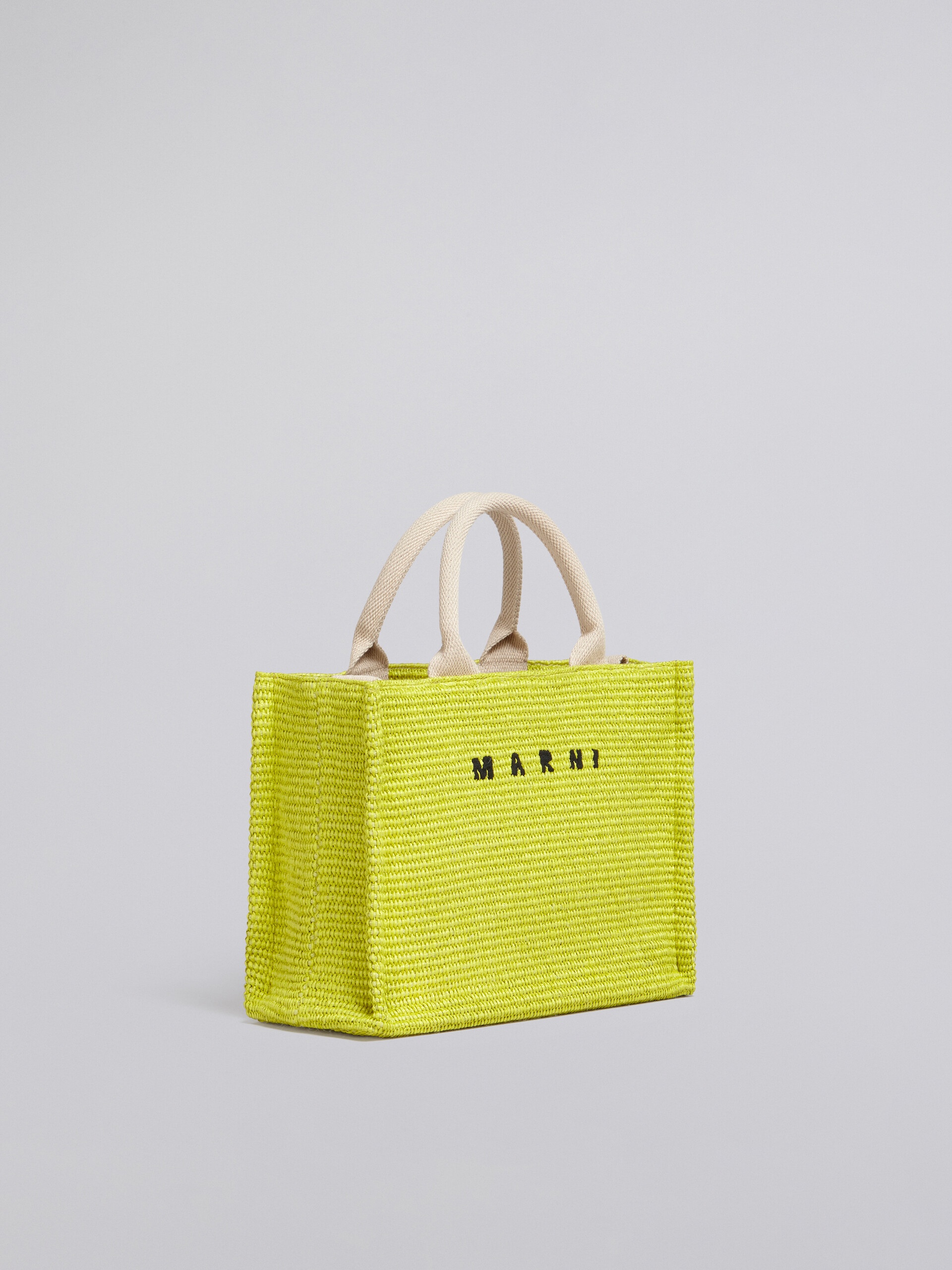SMALL YELLOW RAFFIA TOTE BAG - 6
