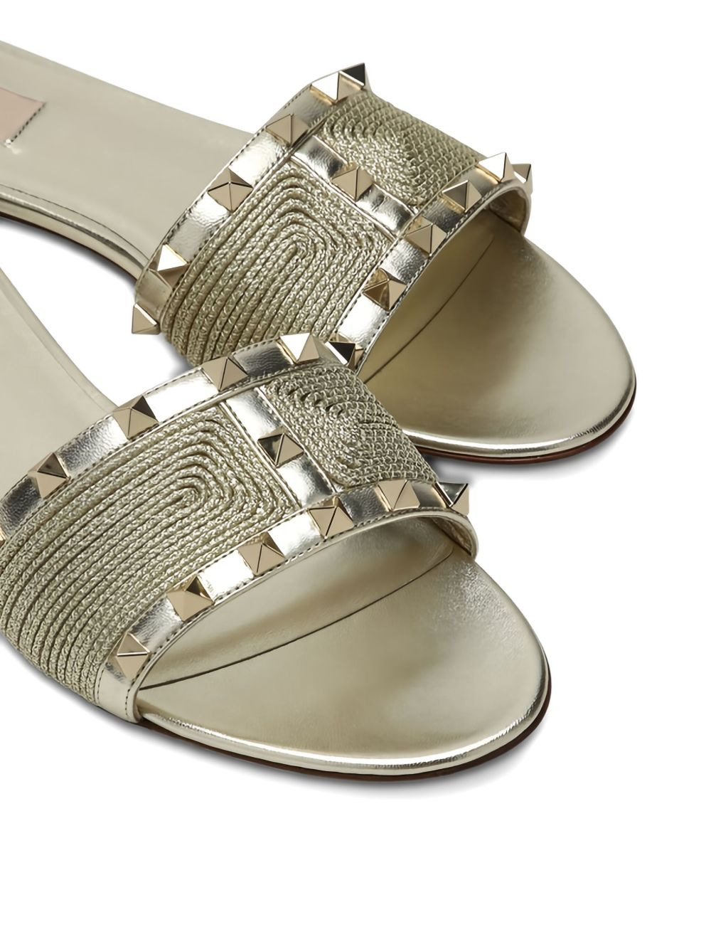 stud flat sandals - 4