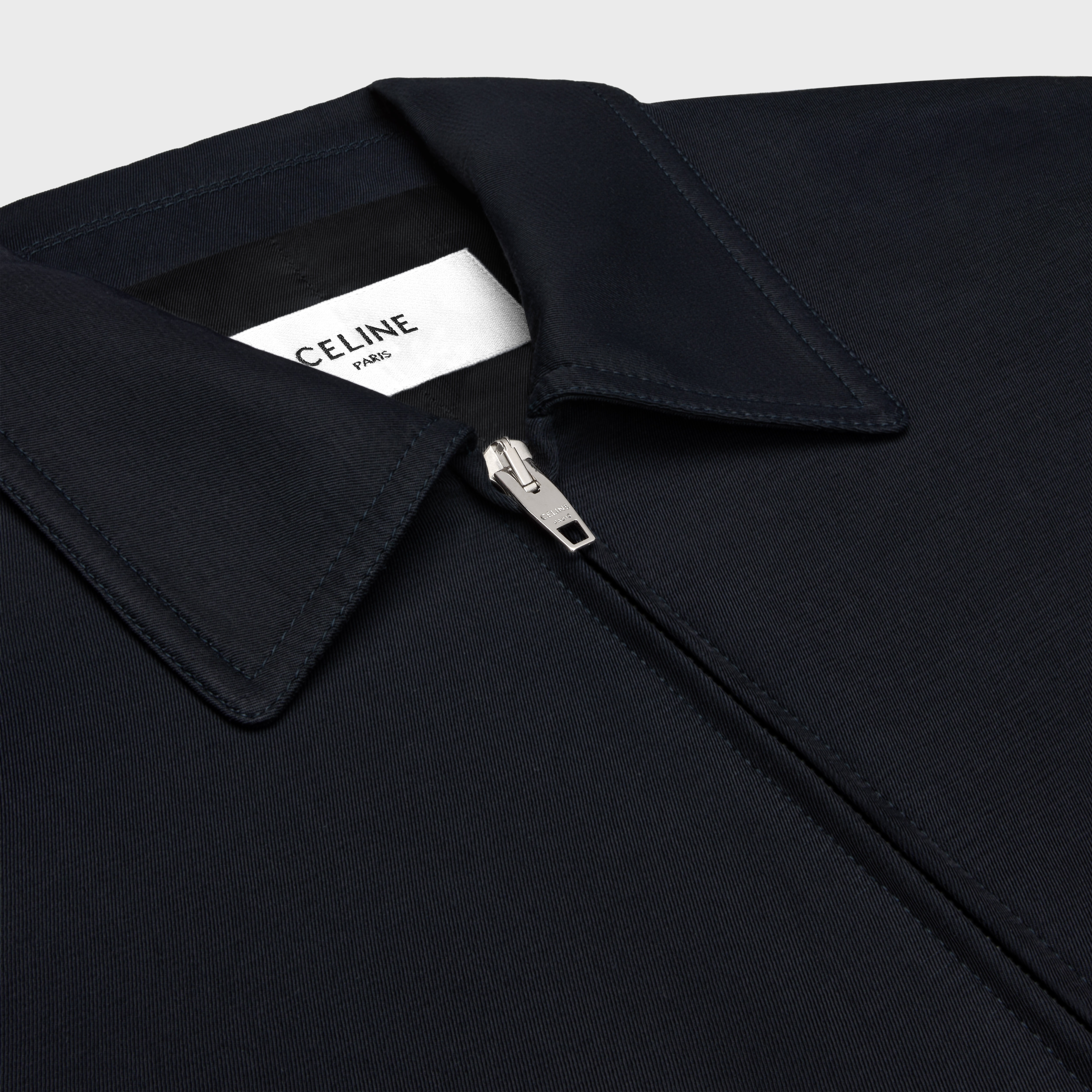 CELINE triomphe blouson jacket in rayon twill | REVERSIBLE