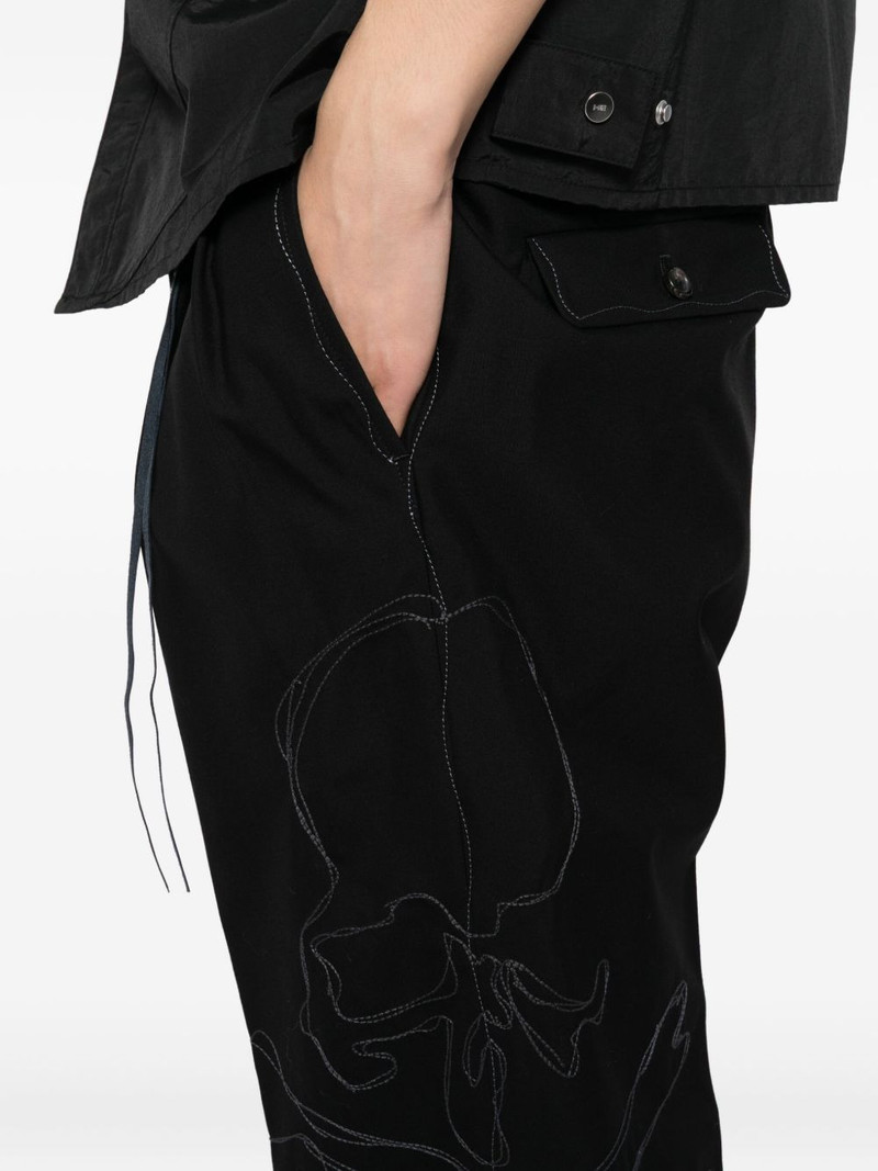 logo-embroidered trousers 5