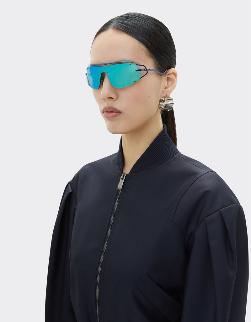 Ferrari sunglasses in blue titanium with mirror light blue shield 3