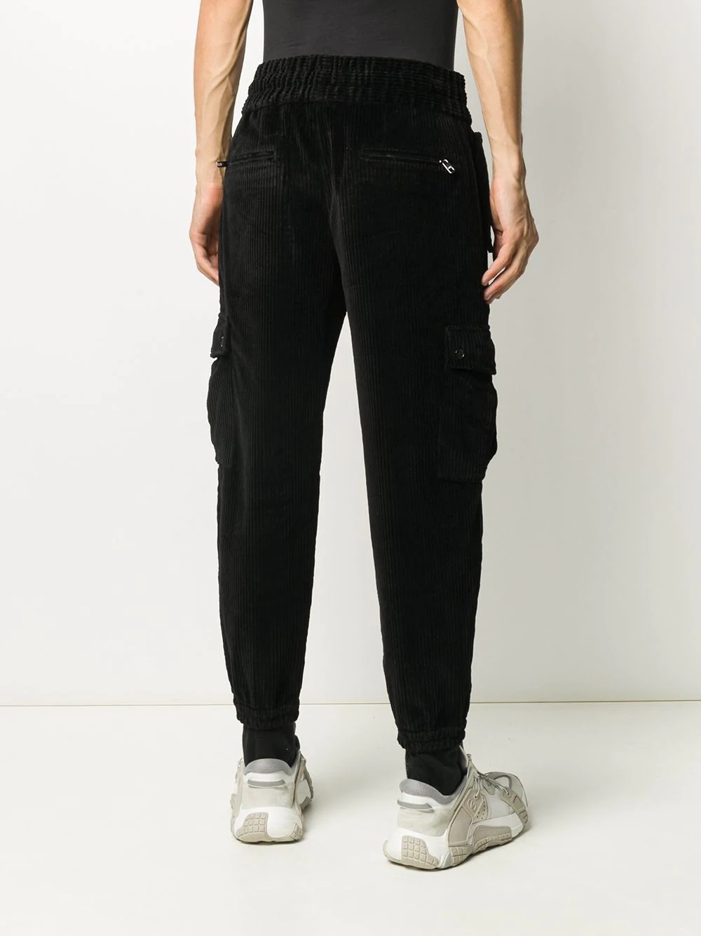 drawstring drop-crotch trousers - 4