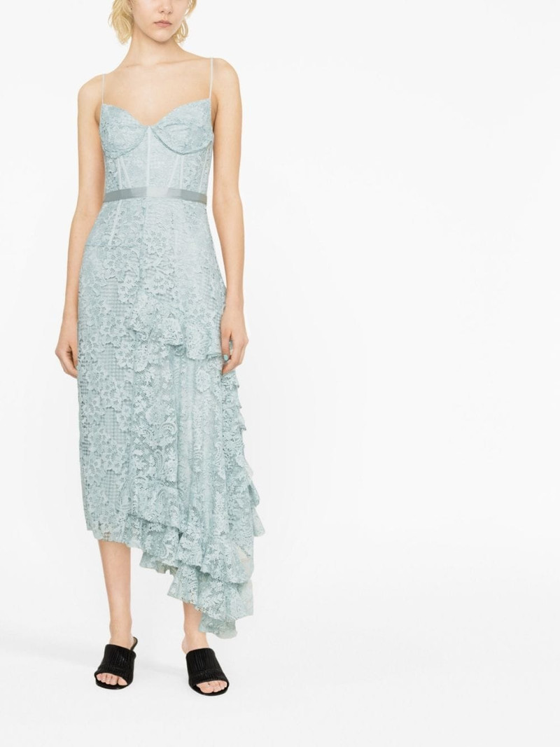 Erdem Melora asymmetric lace dress outlook