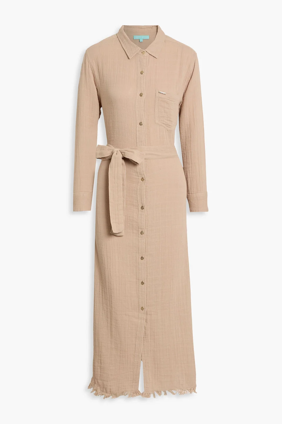 Margot frayed cotton-gauze maxi dress - 1