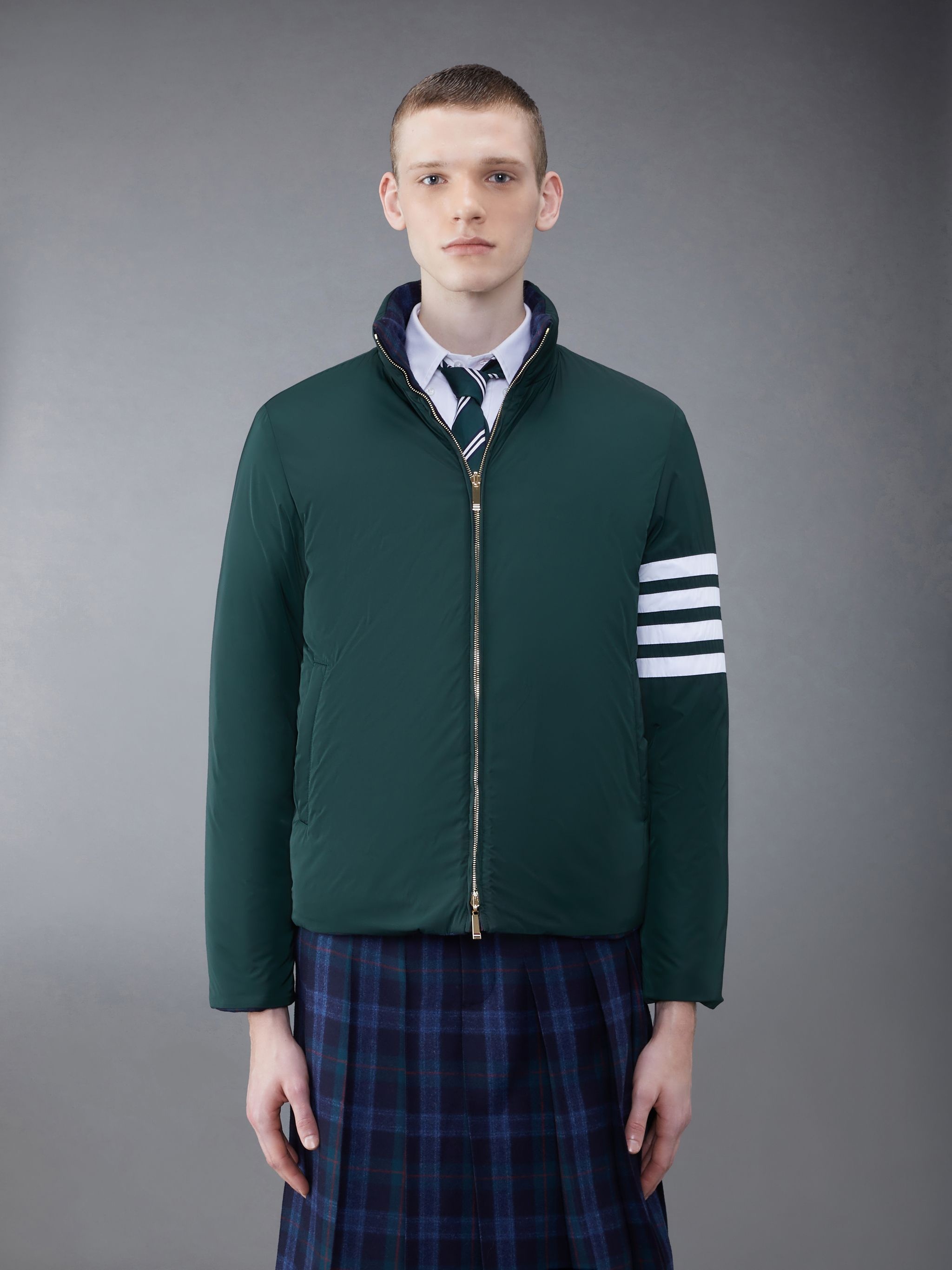 Tartan Flannel Reversible Zip Jacket - 2