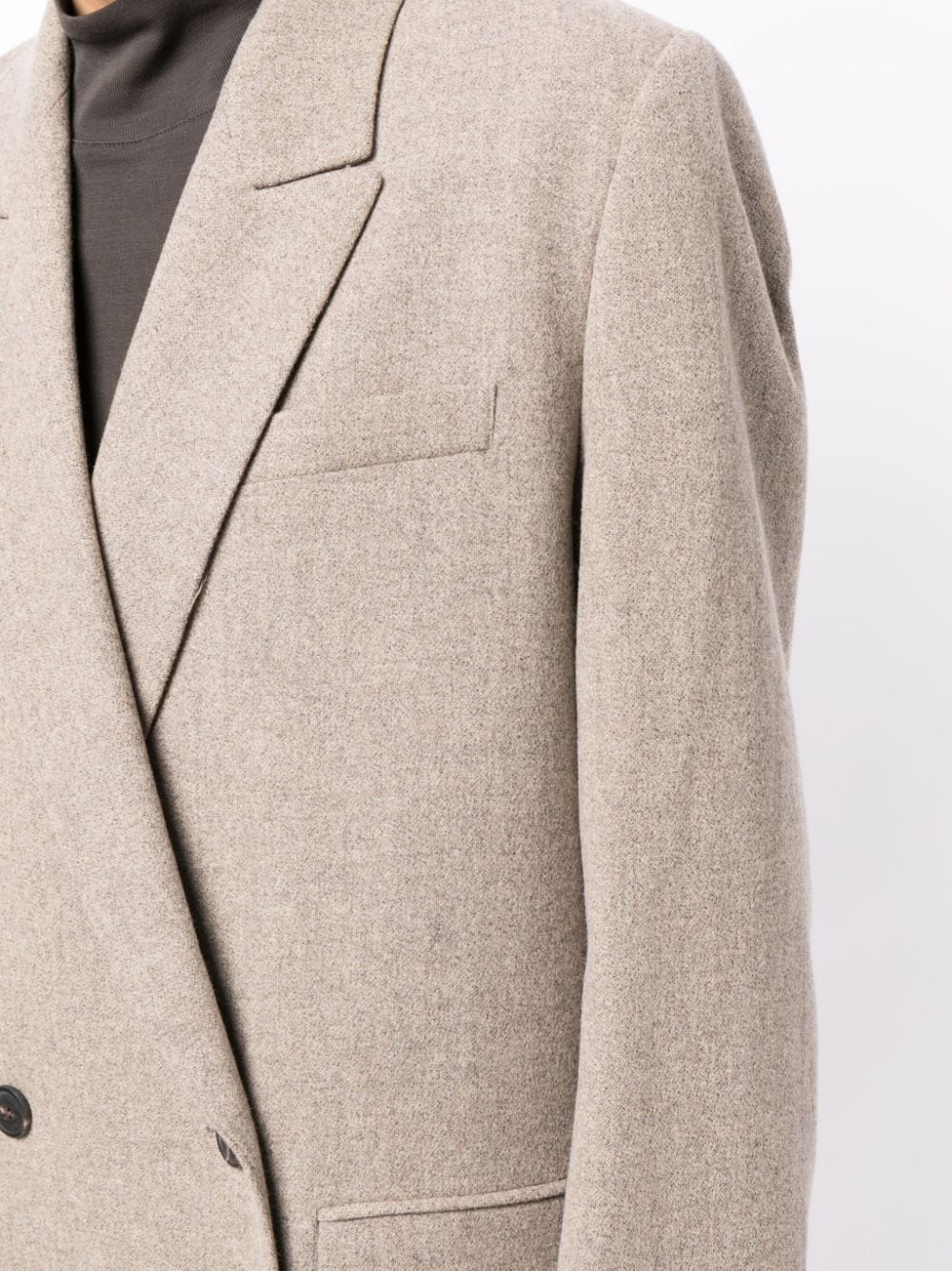 double-breasted midi-length coat - 5
