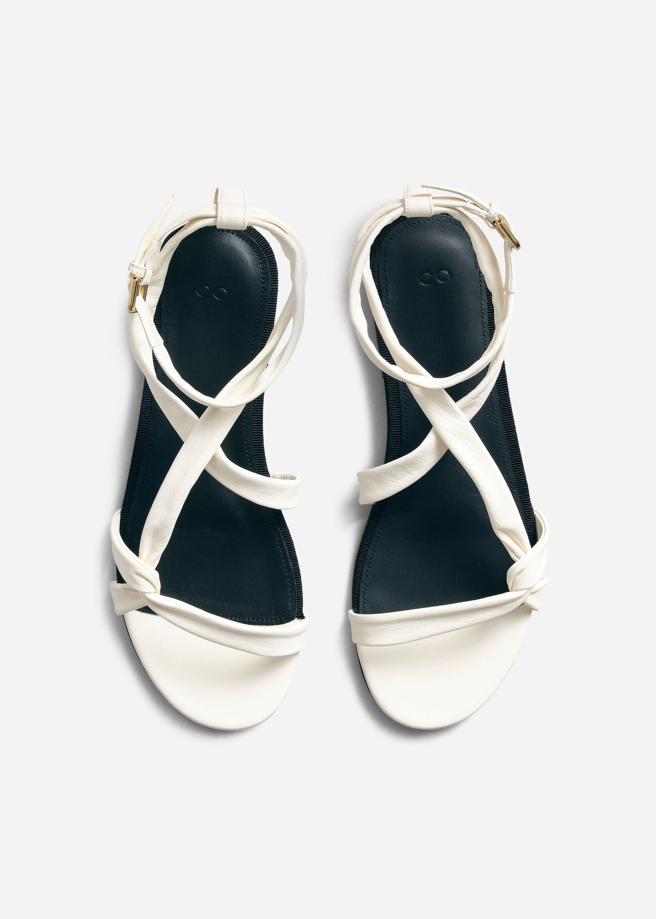 Asymmetric Sandal in Ivory - 3