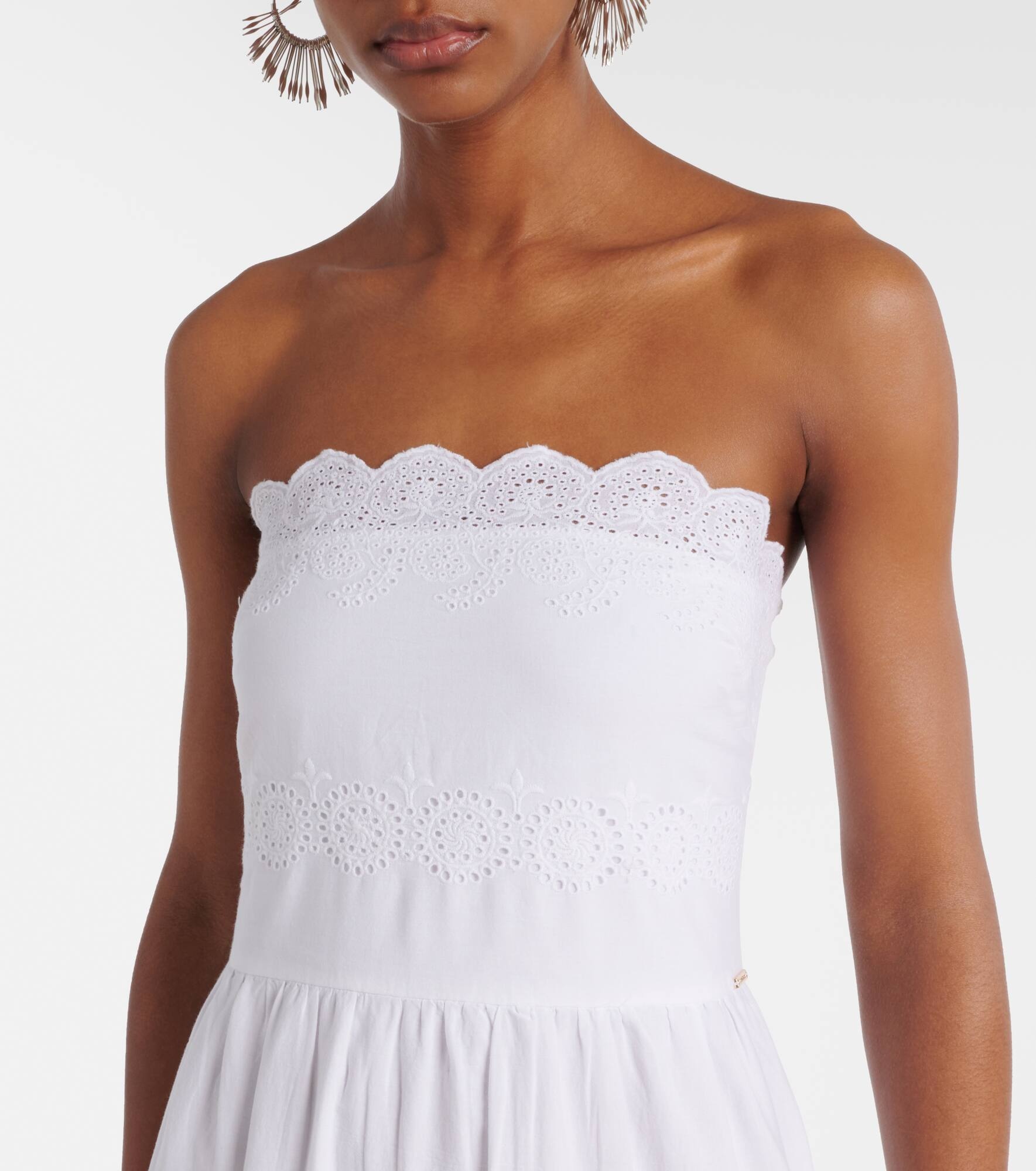 Sophie broderie anglaise cotton maxi dress - 4
