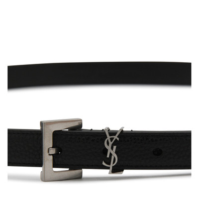 SAINT LAURENT black leather belt outlook