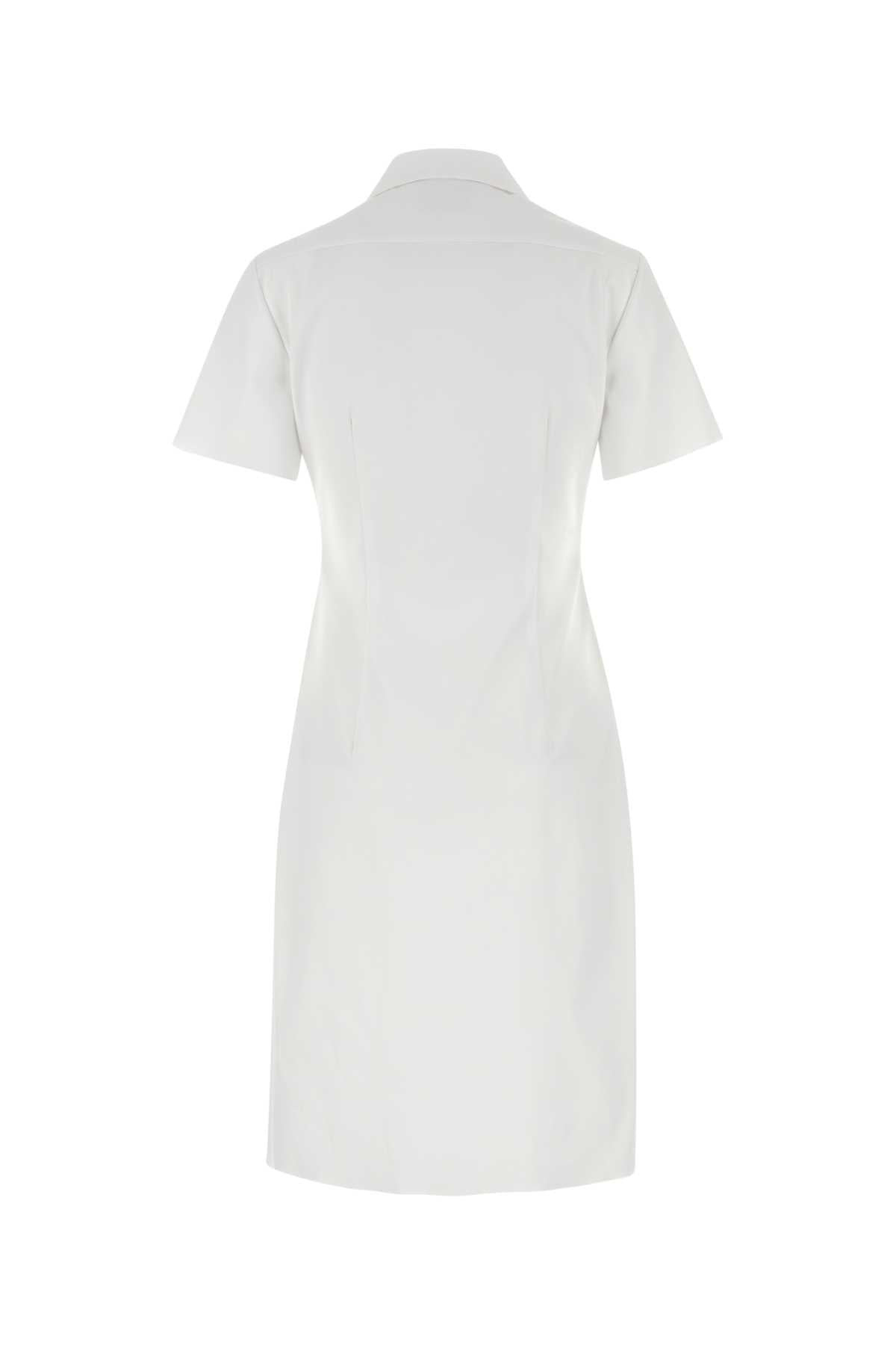 Miu Miu Women White Poplin Shirt Dress - 2