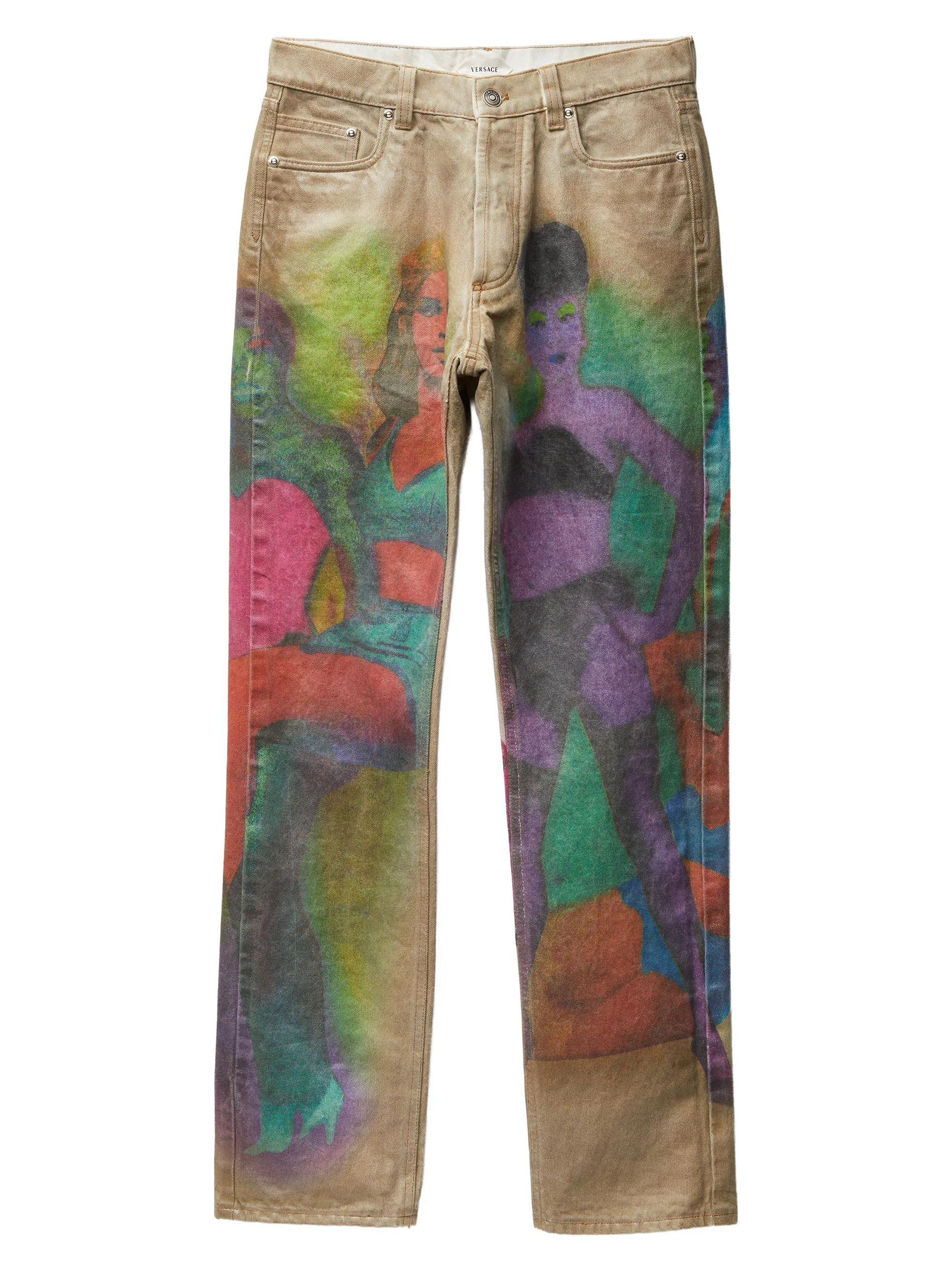 Women's The Femmes Graphic-Print Jeans - Olive Print - 1