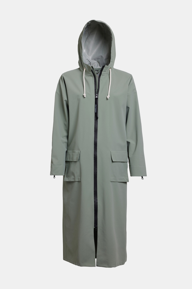 Stutterheim Sandviken Long Zip Matte Raincoat Comet outlook