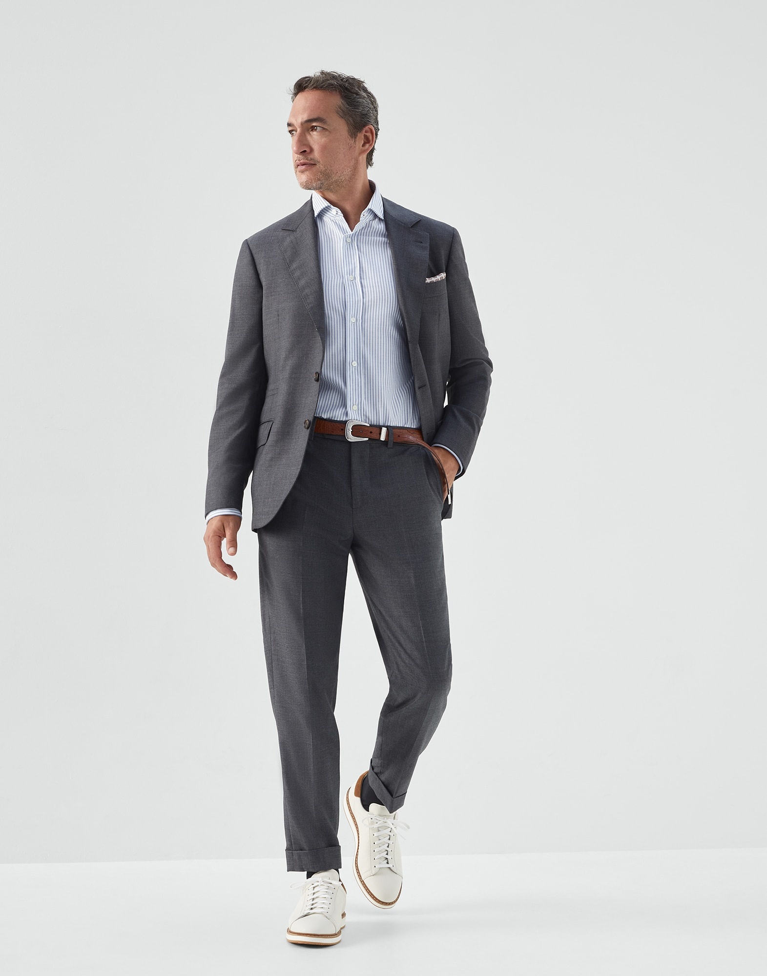 Virgin wool Prince of Wales formal fit trousers - 4