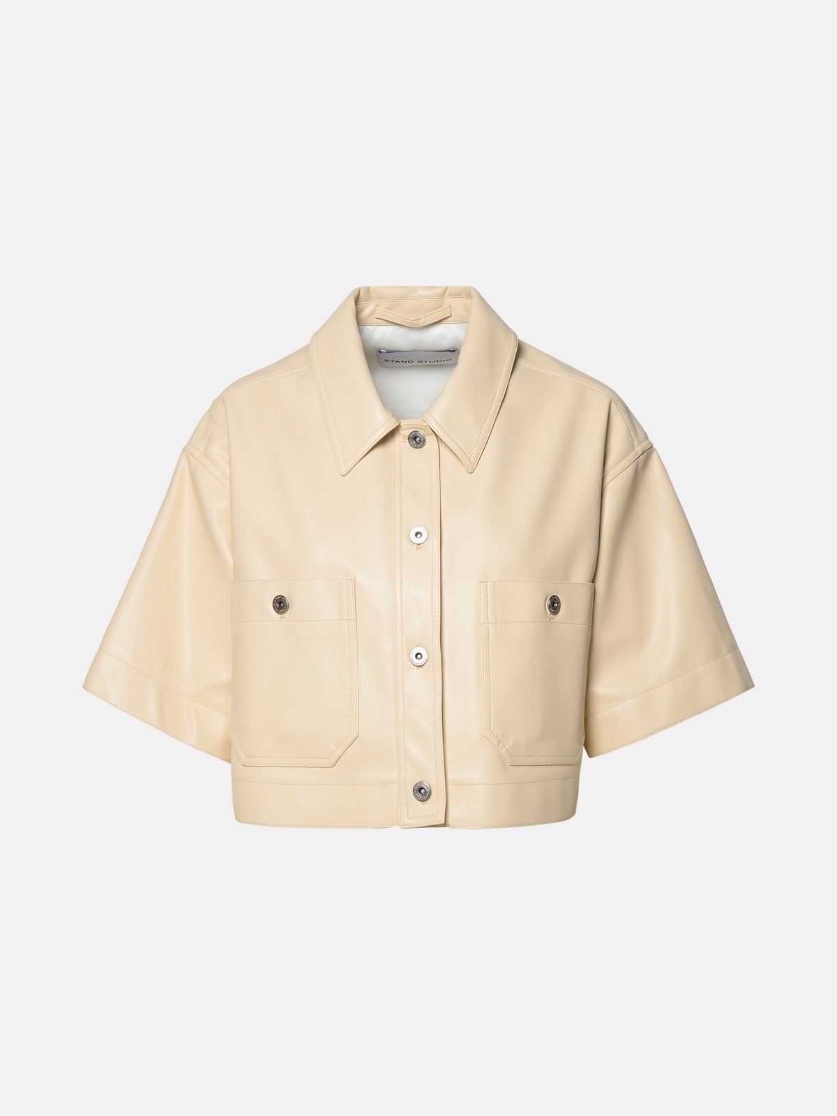 IVORY POLYURETHANE BLEND SHIRT - 1