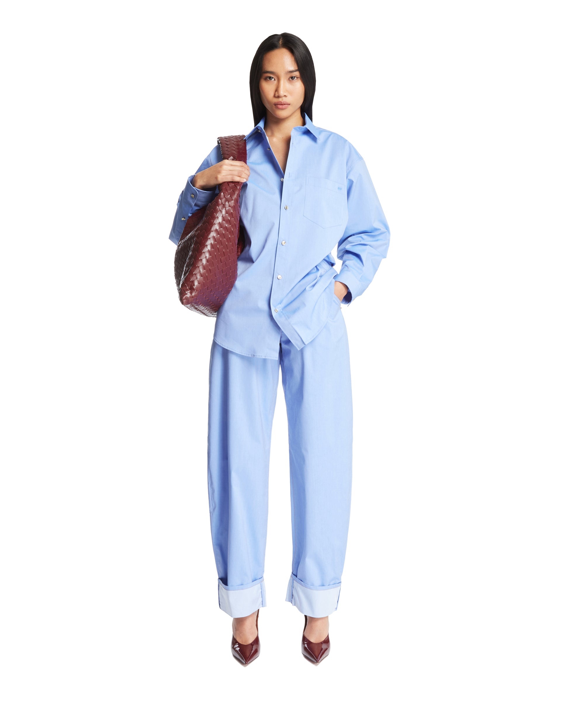 Blue Khris Barrel Leg Pants - 2