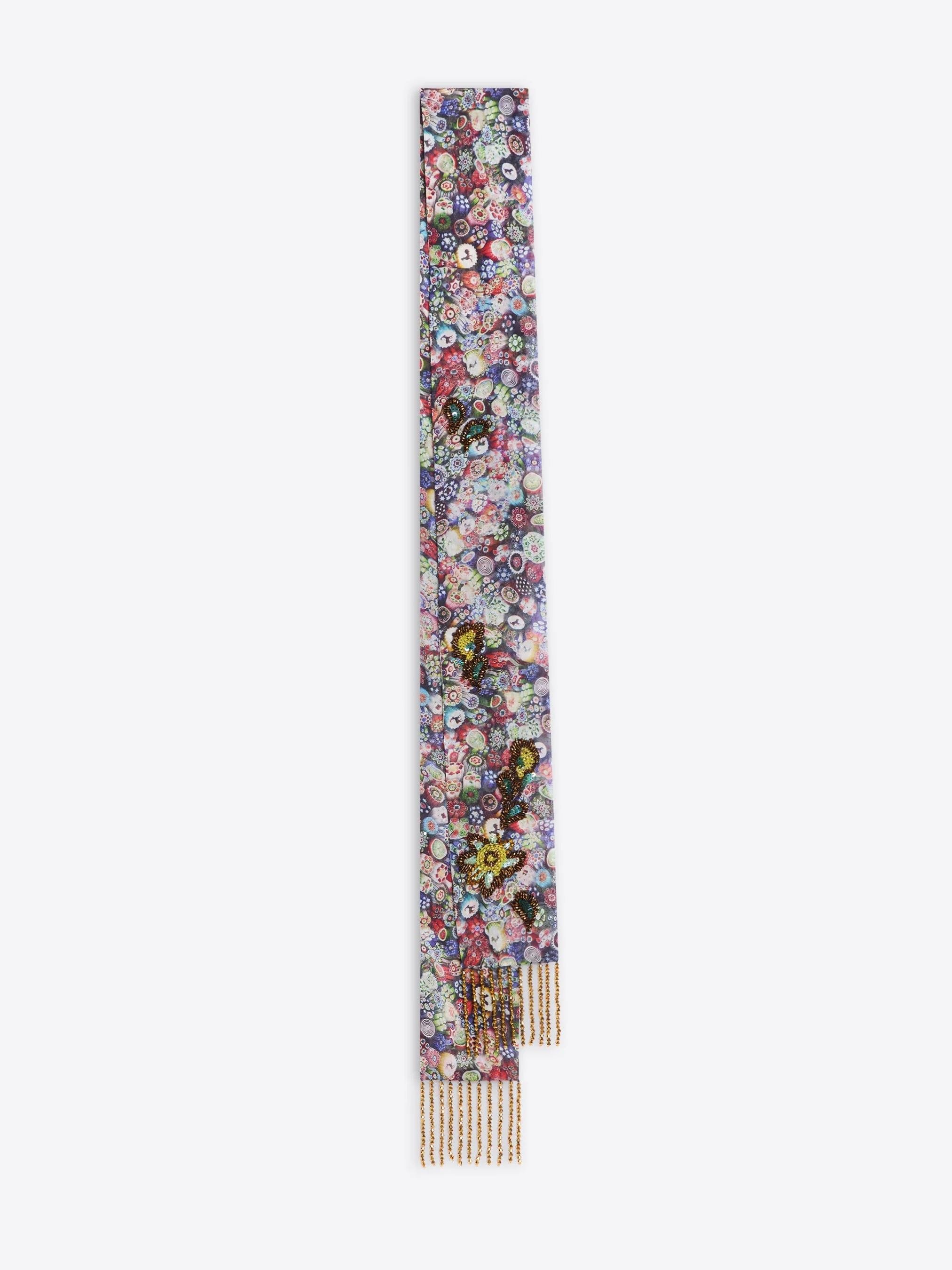 EMBROIDERED VISCOSE SCARF - 1