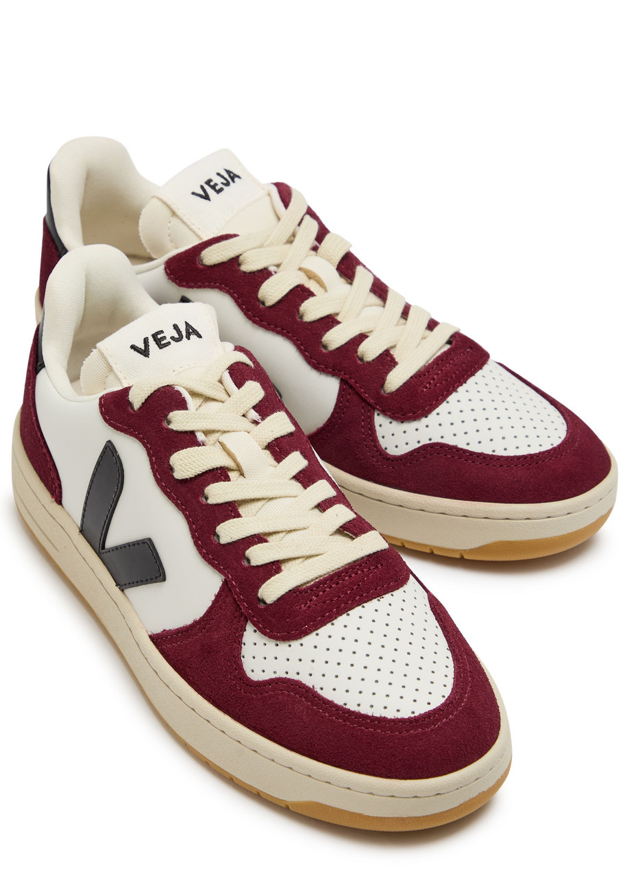 Veja V-10 Prime Panelled Leather Sneakers - 3